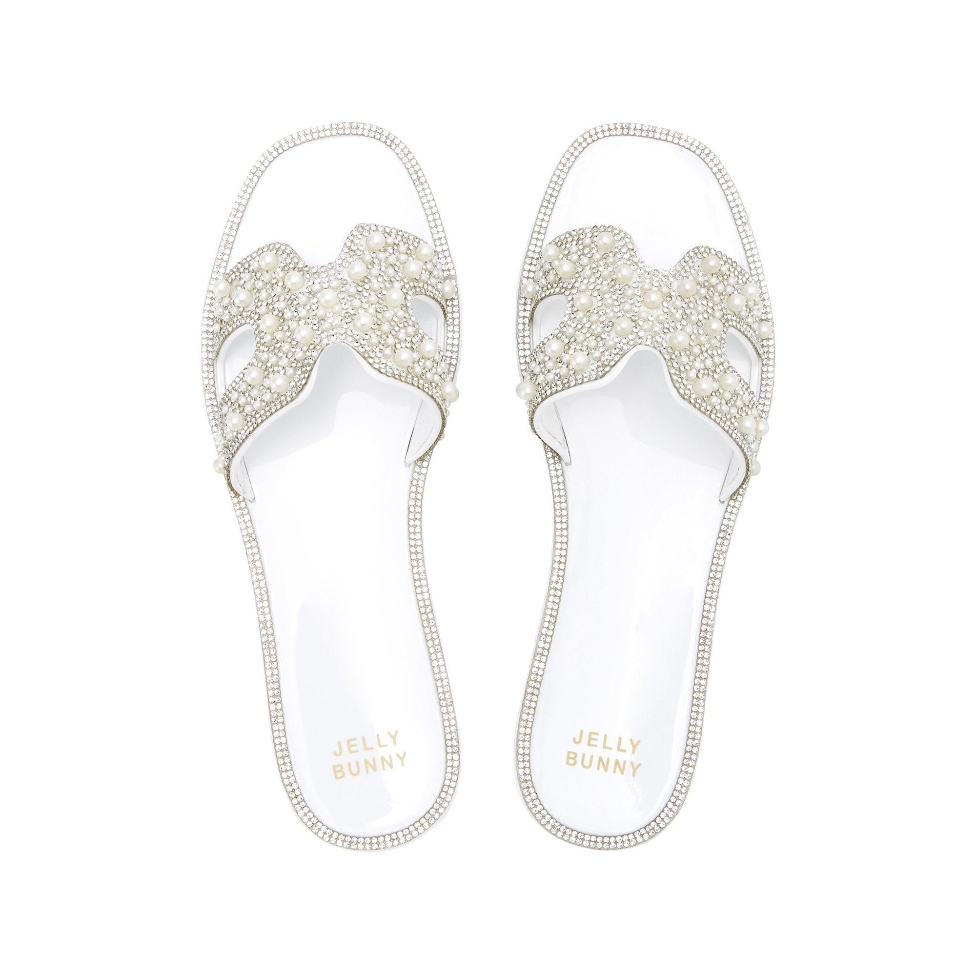 Tidus Flat Sandals White