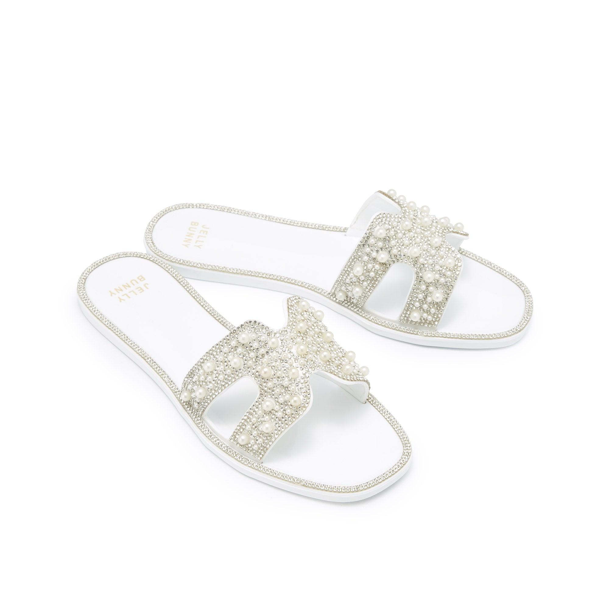 Tidus Flat Sandals White