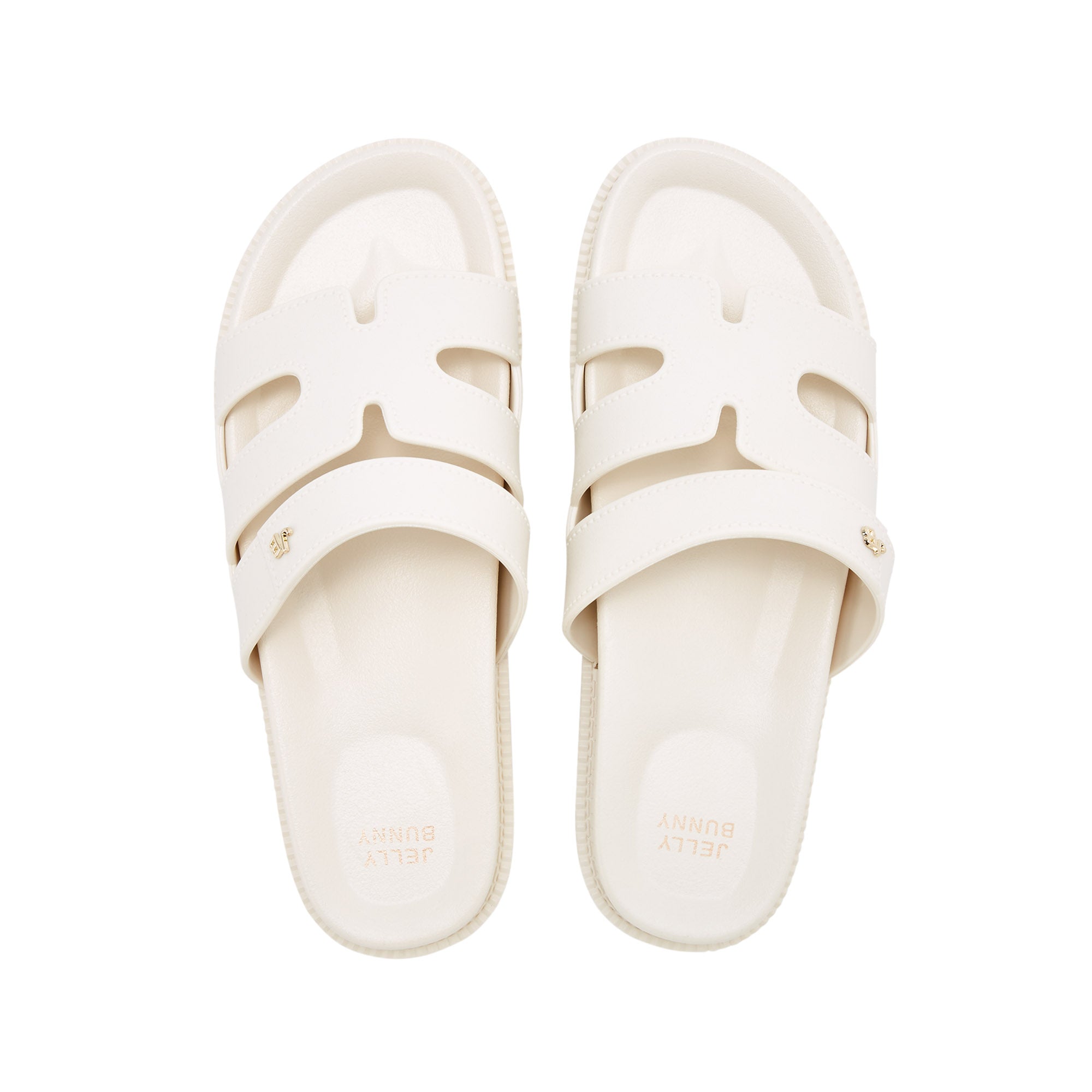 Sena Plain Flat Sandals Ivory