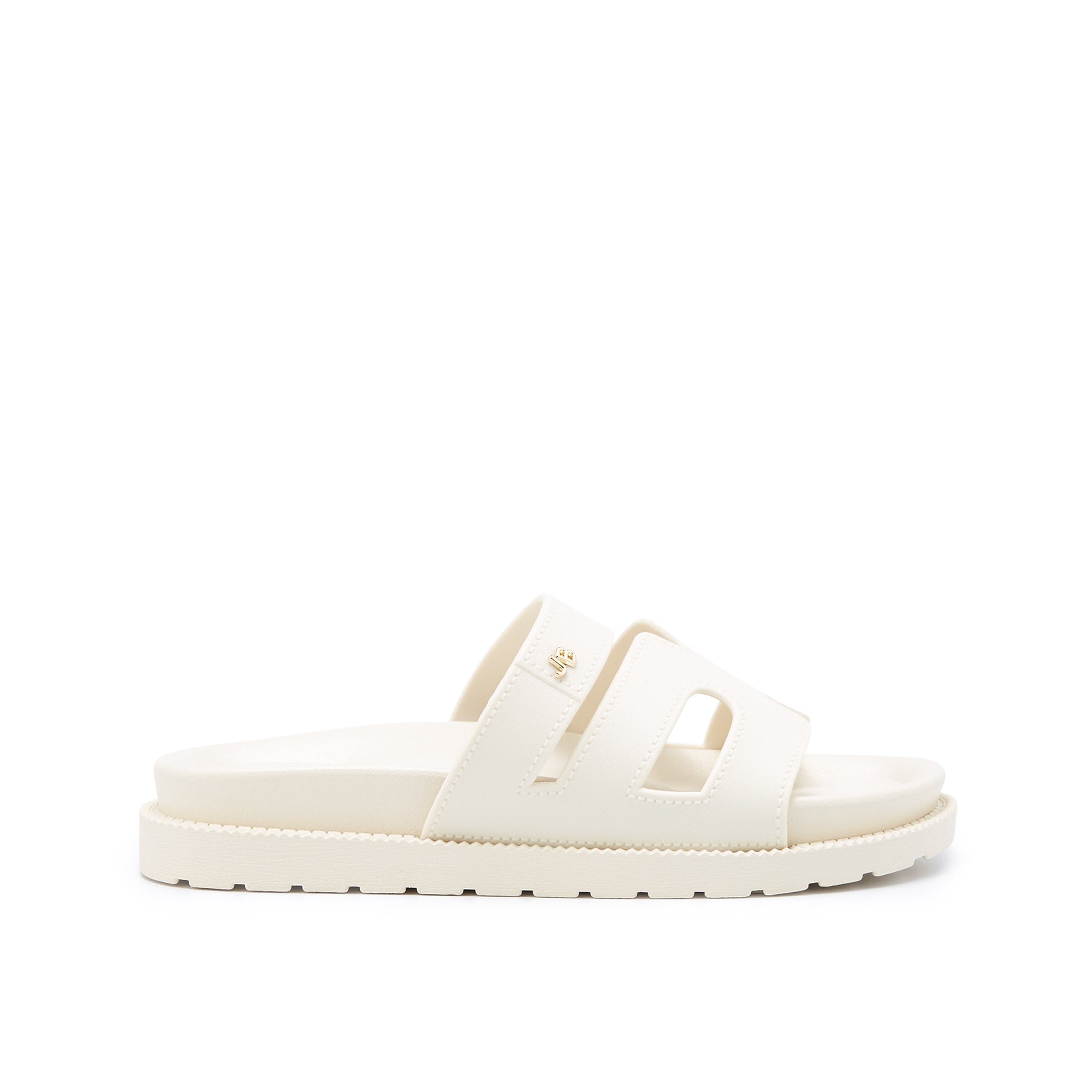 Sena Plain Flat Sandals Ivory