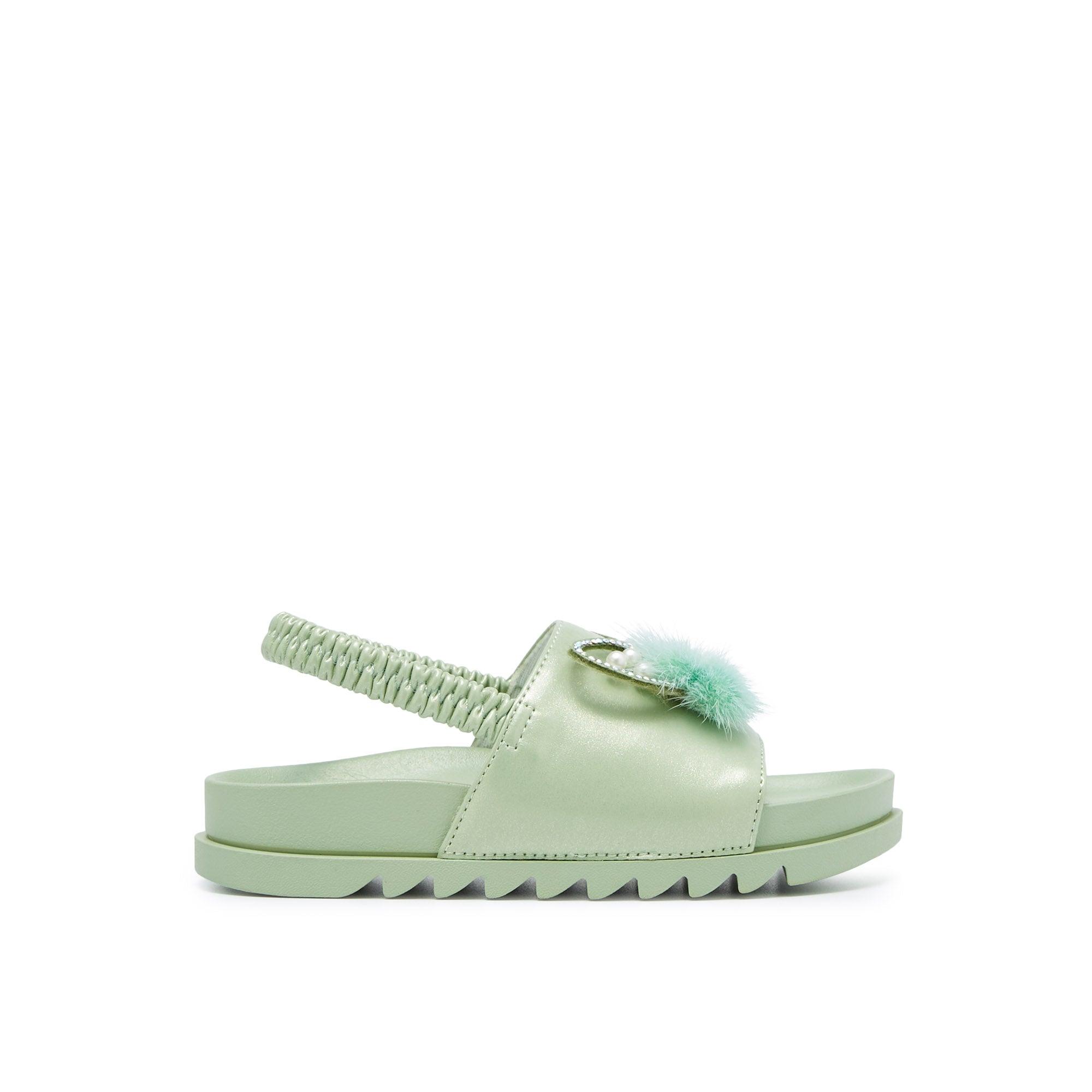 Grase Resort Flat Sandals Green