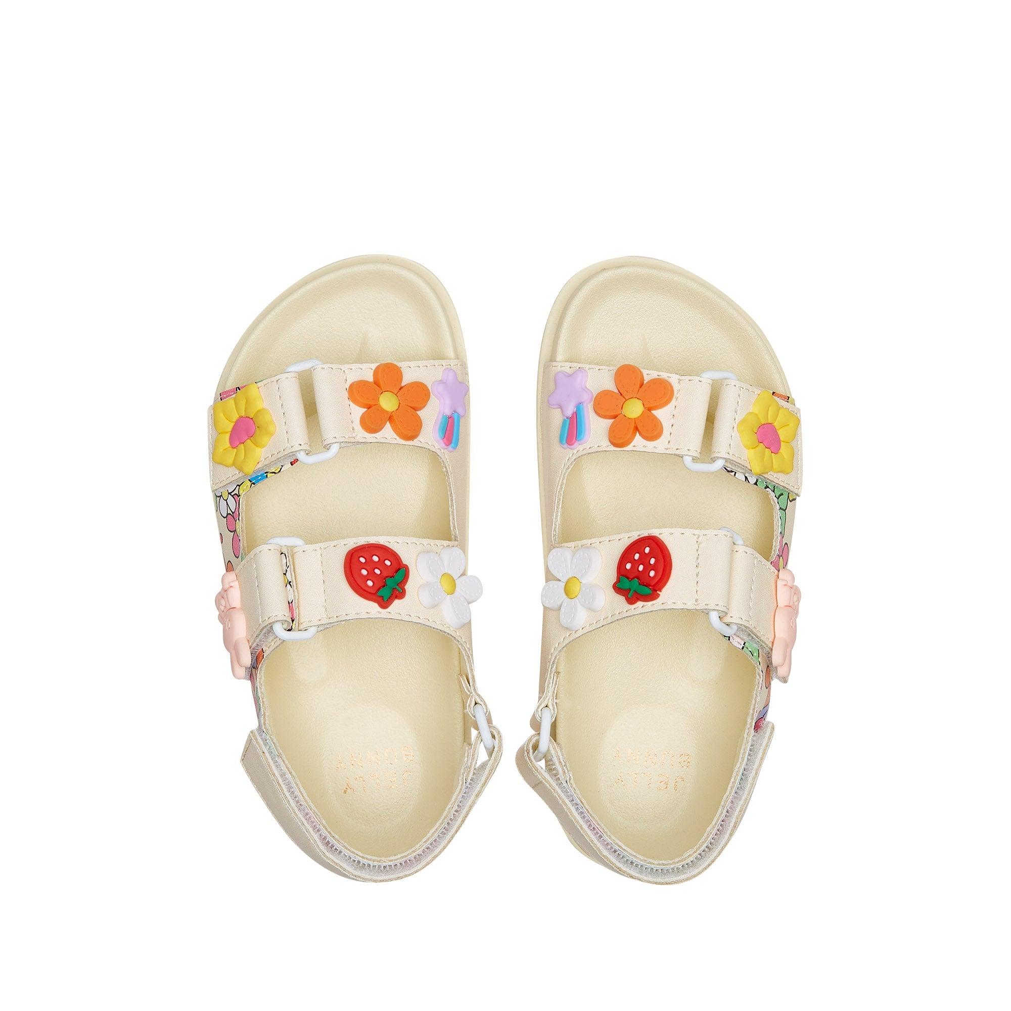 Mini Sporty Flower Pow Flat Sandals Yellow