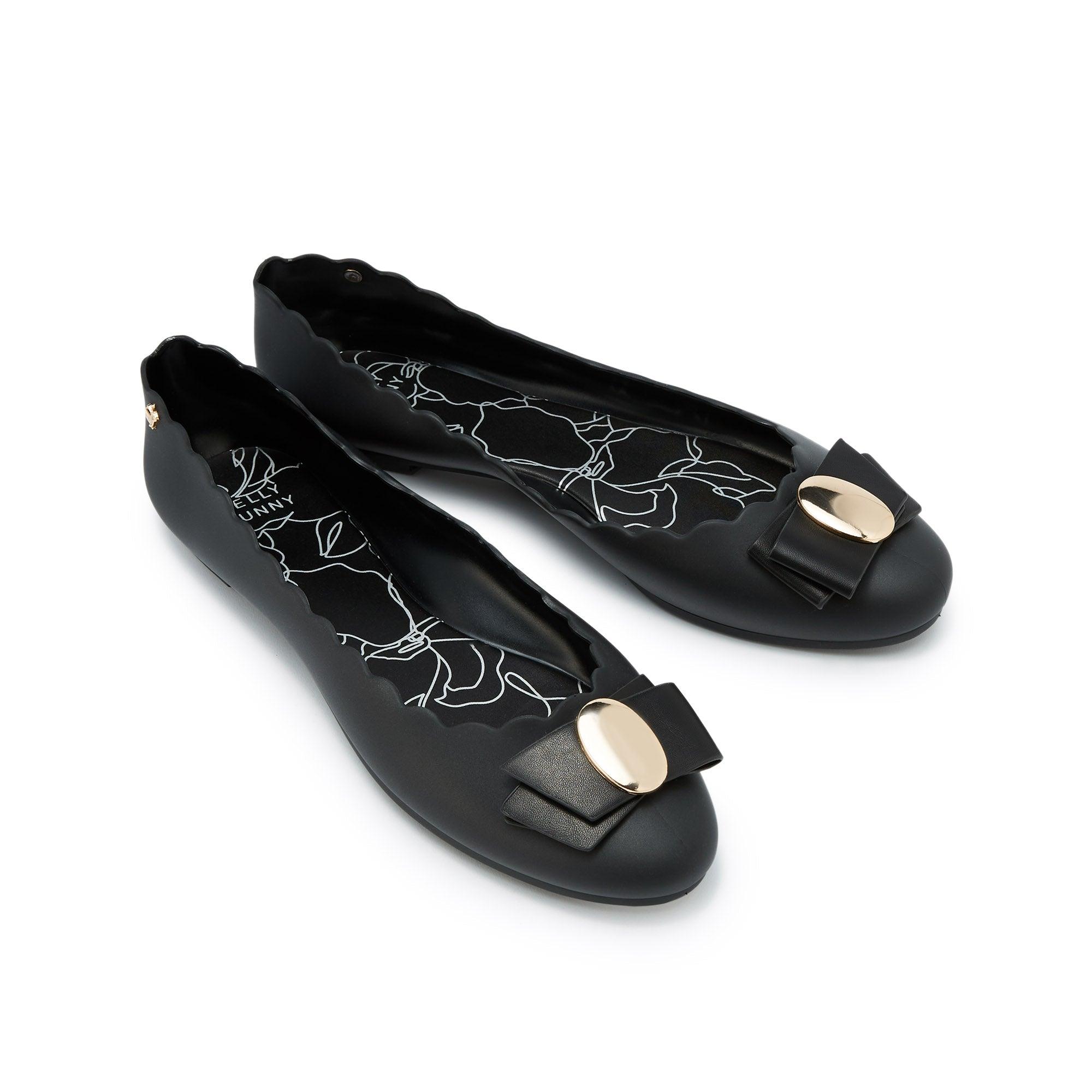 Sophie Minimal Flat Ballerinas Black