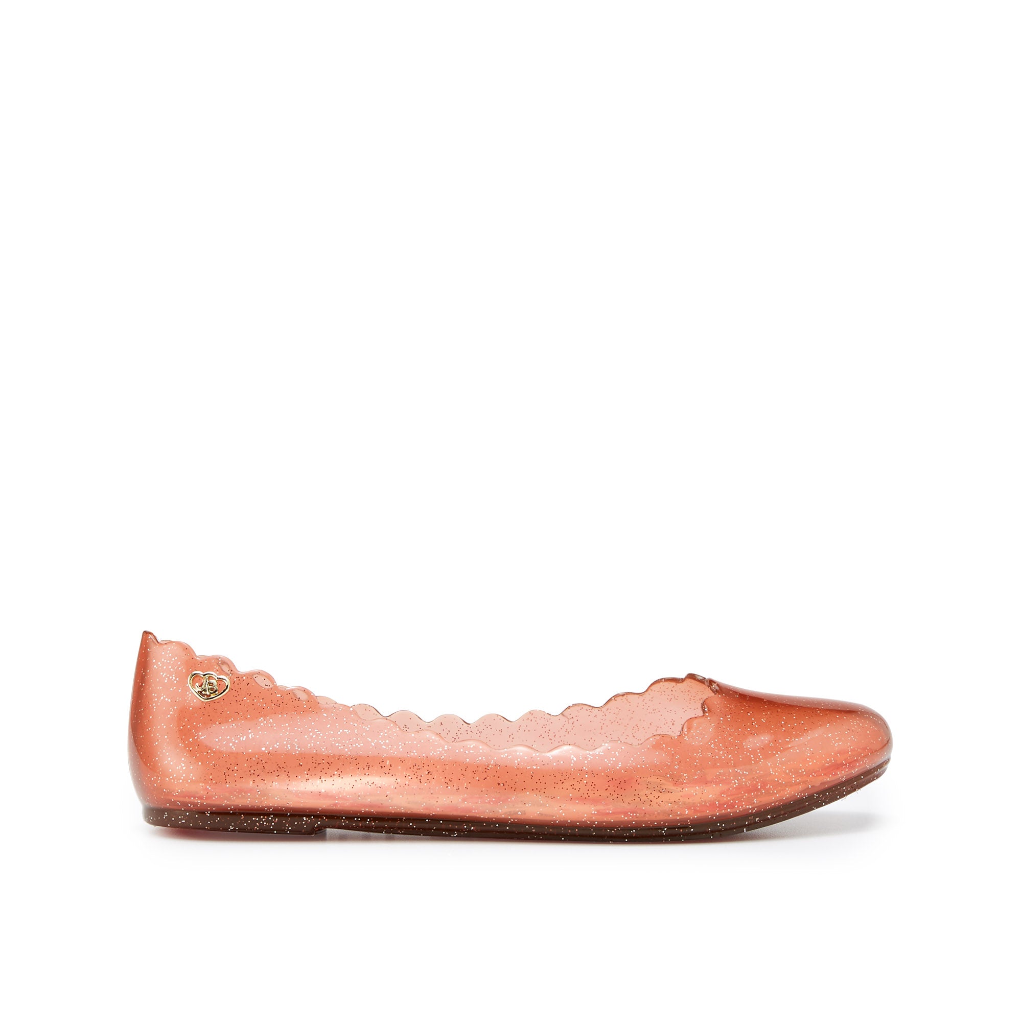 Sophie Zuri Flat Ballerinas Glitter Orange