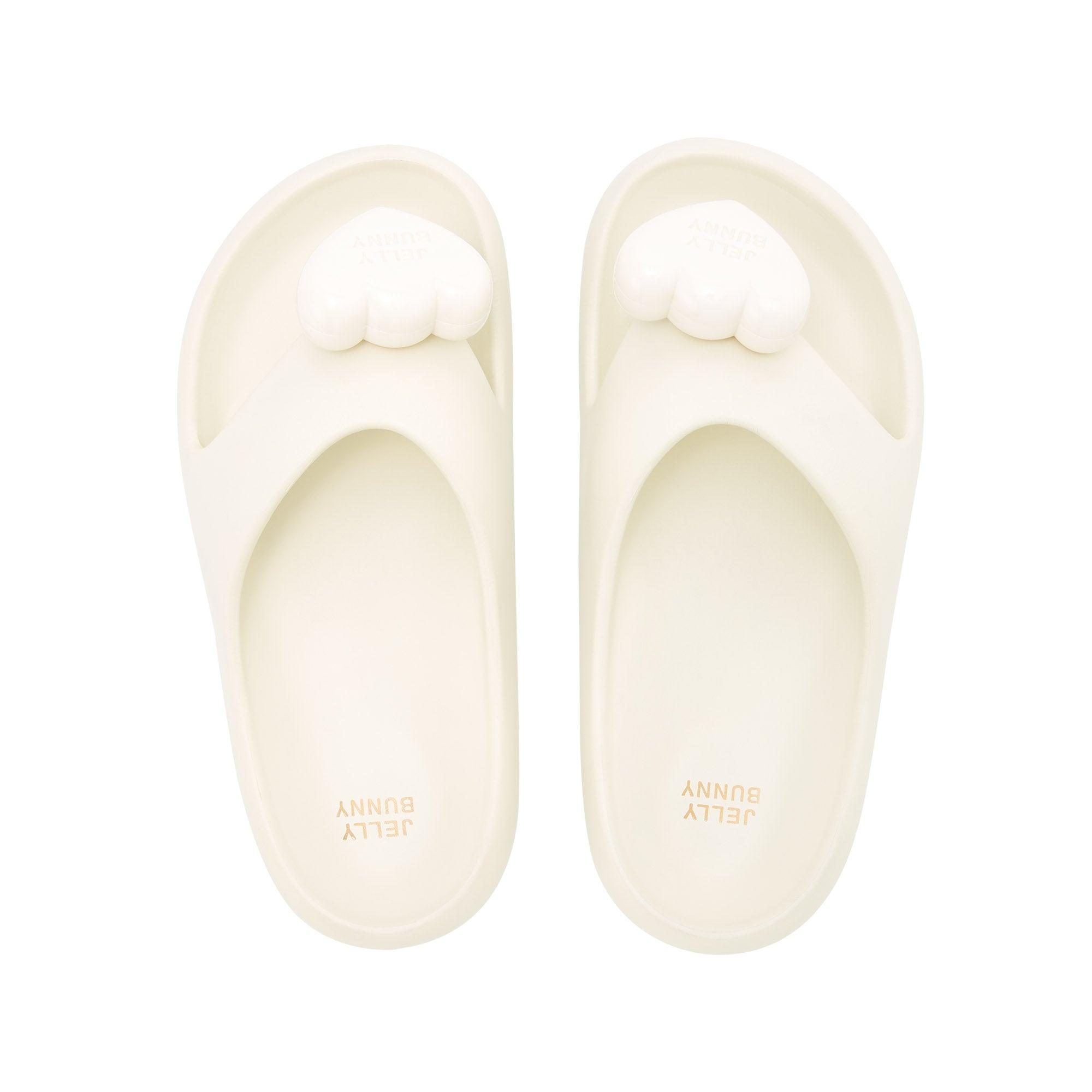 Bunny Foam Slide Flat Sandals Off-White