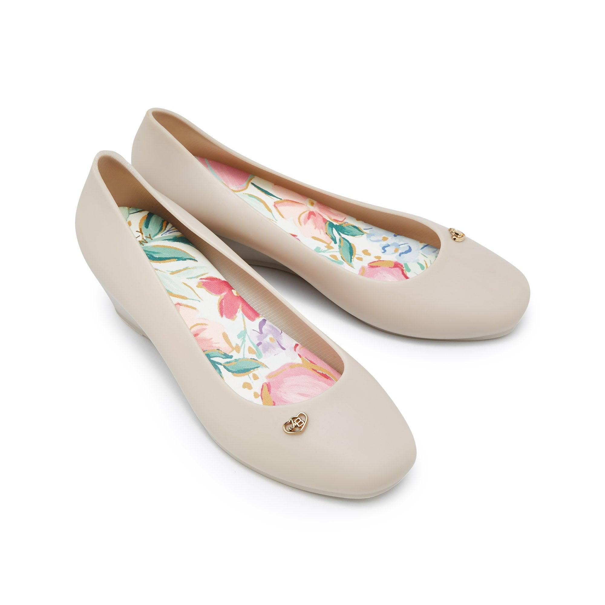 Yoyo Popo Plain Ballerinas Beige