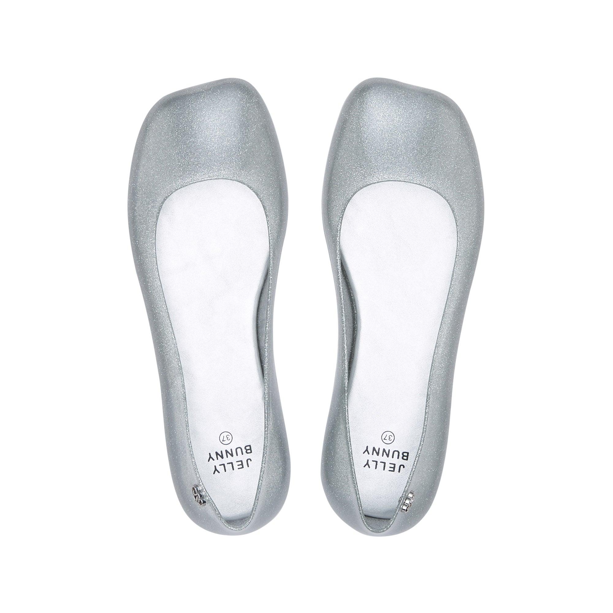 Wellington Flat Ballerinas Silver