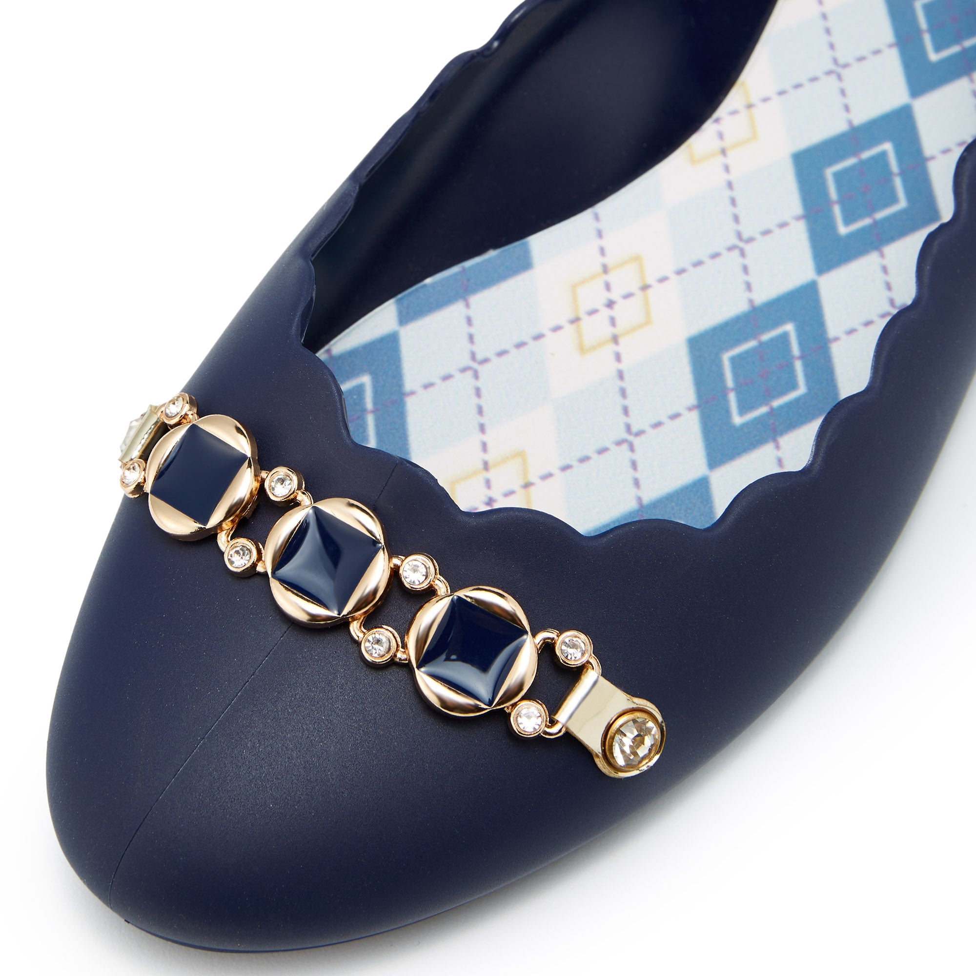 Sophie Patty Flat Ballerinas Printed Navy