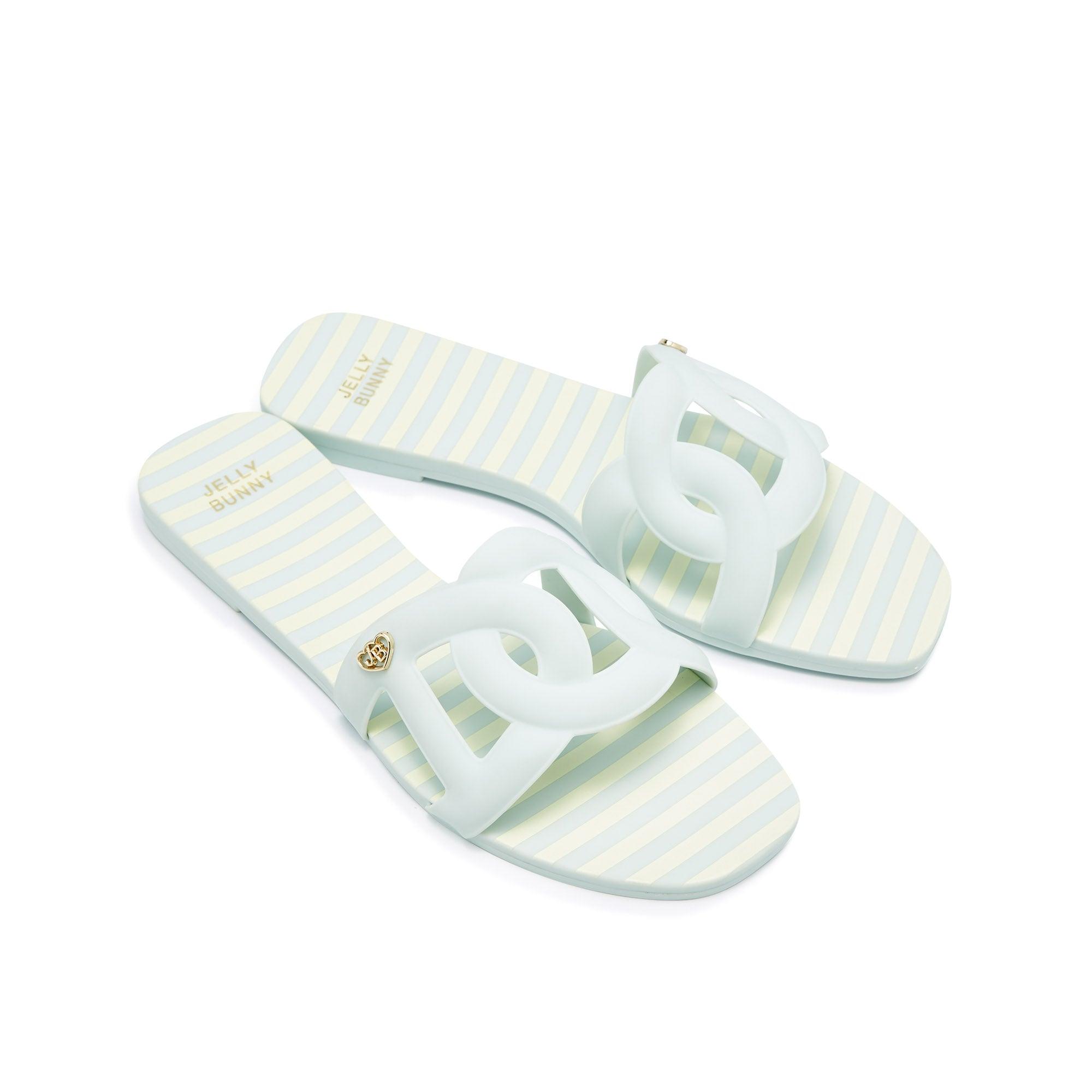 Grase Resort Flat Sandals Light Blue