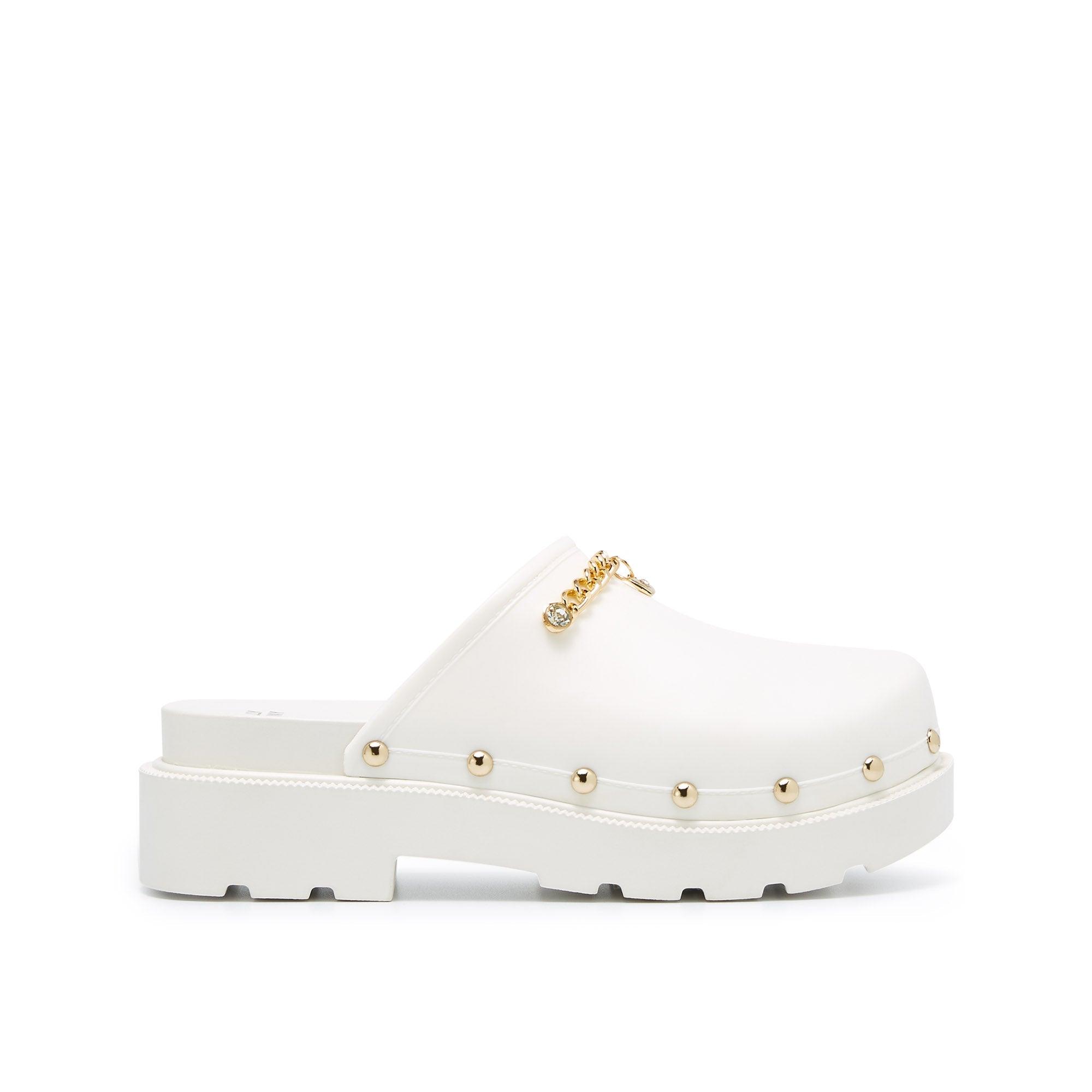 Benedetto Heart Lock Shoes White