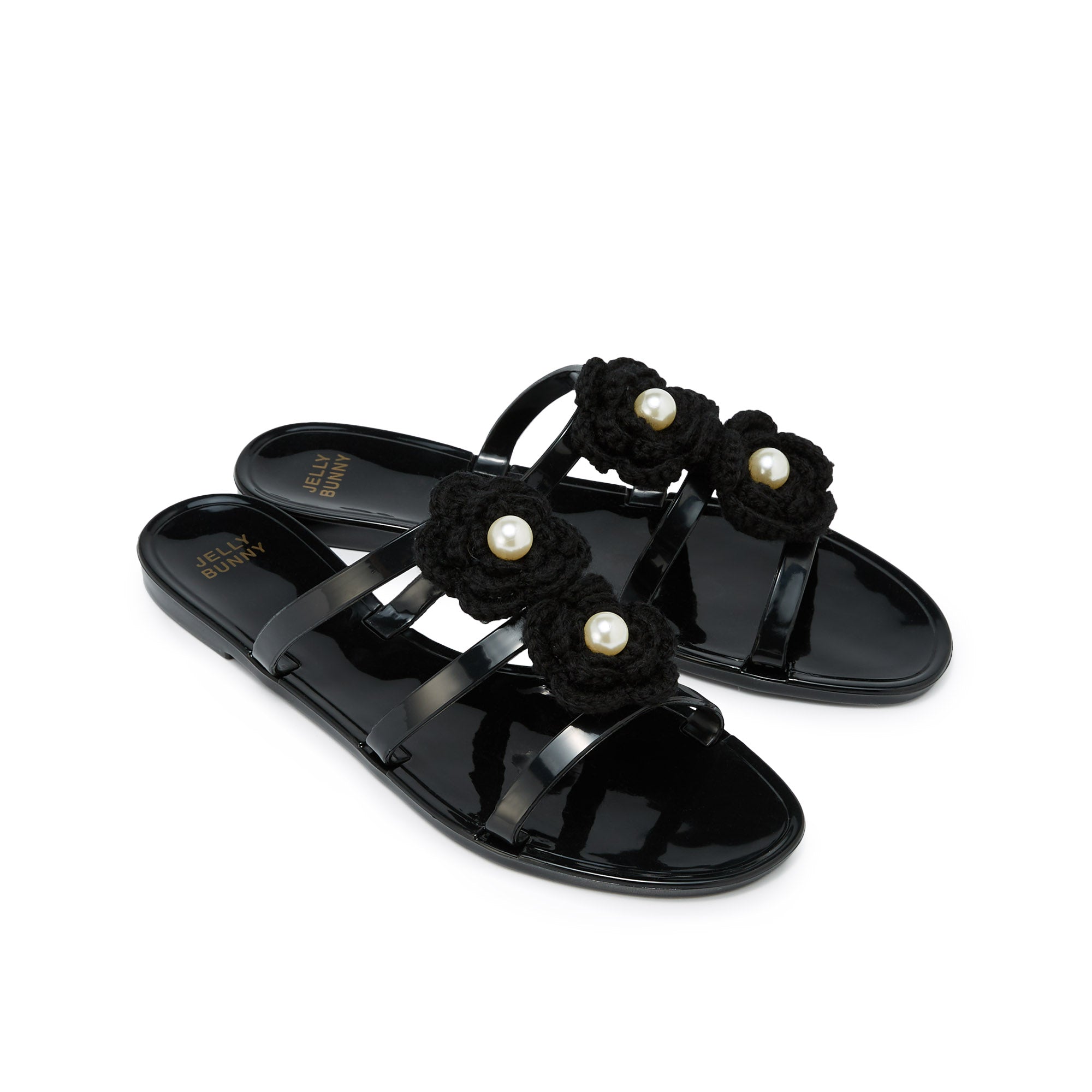 Alice Shisha Flat Sandals Black