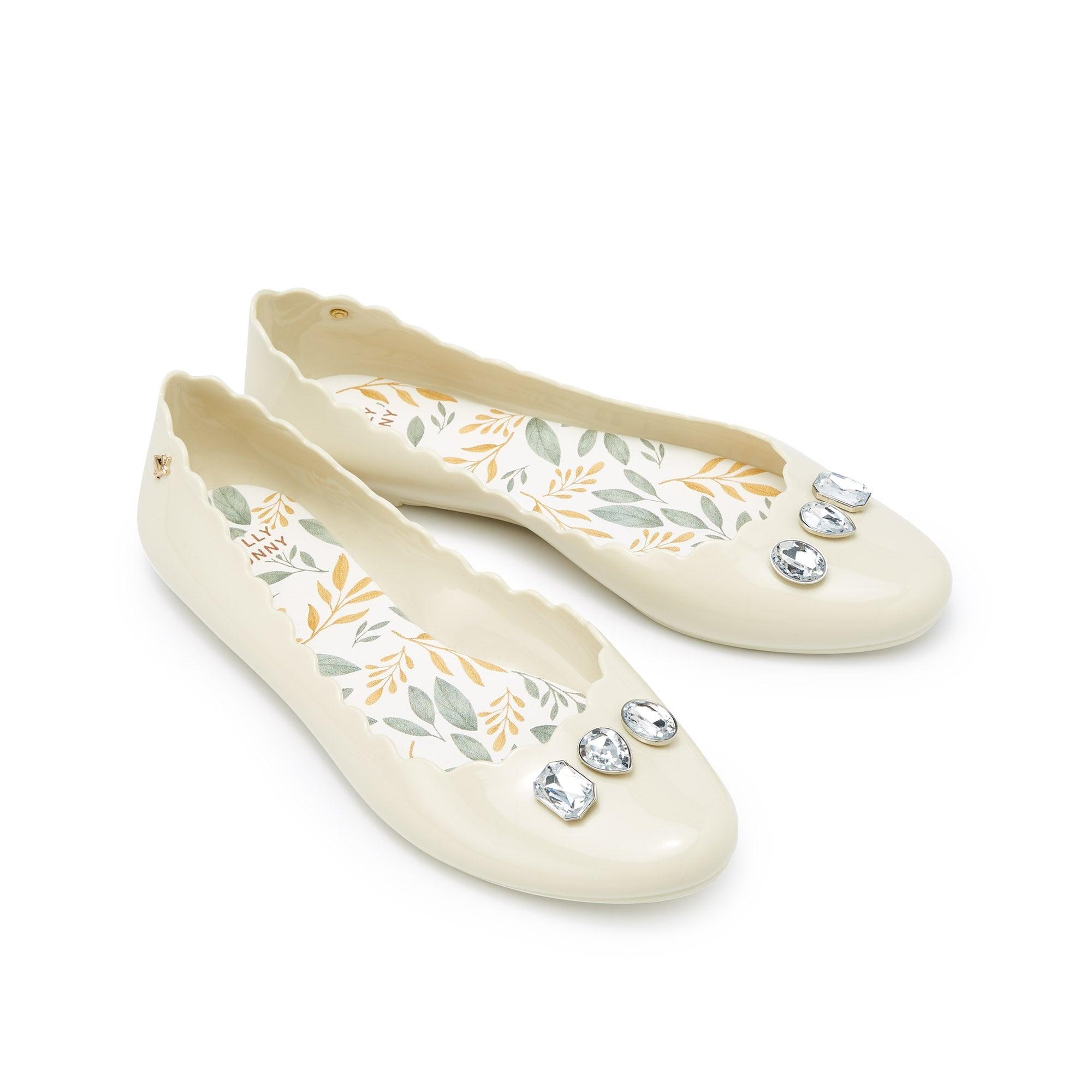 Sophie Fall Flat Ballerinas Ivory