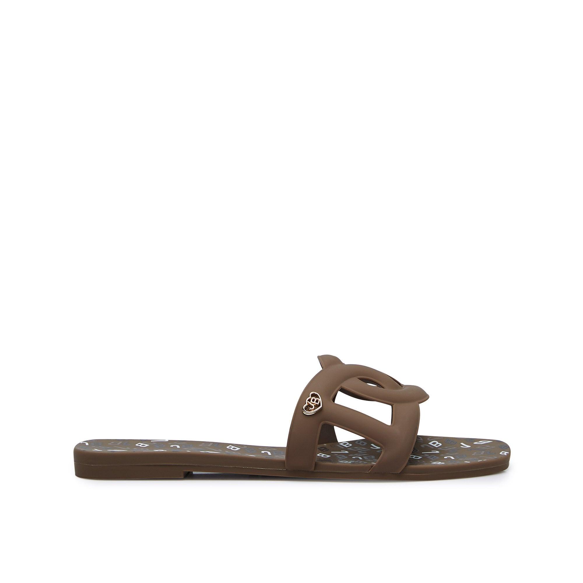 Grase Mono Alia Flat Sandals Dark Brown