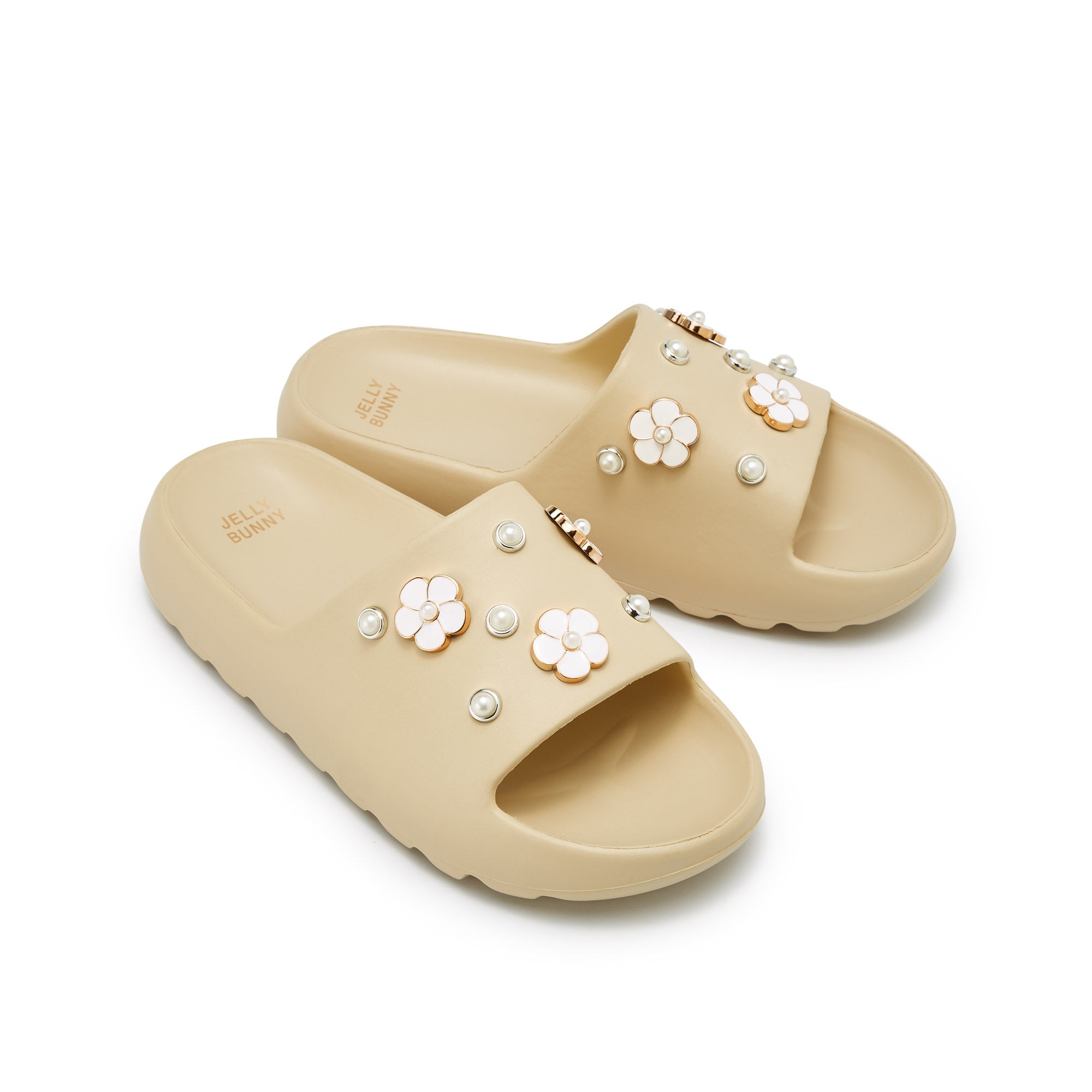 Haven Camellia Flat Sandals Beige