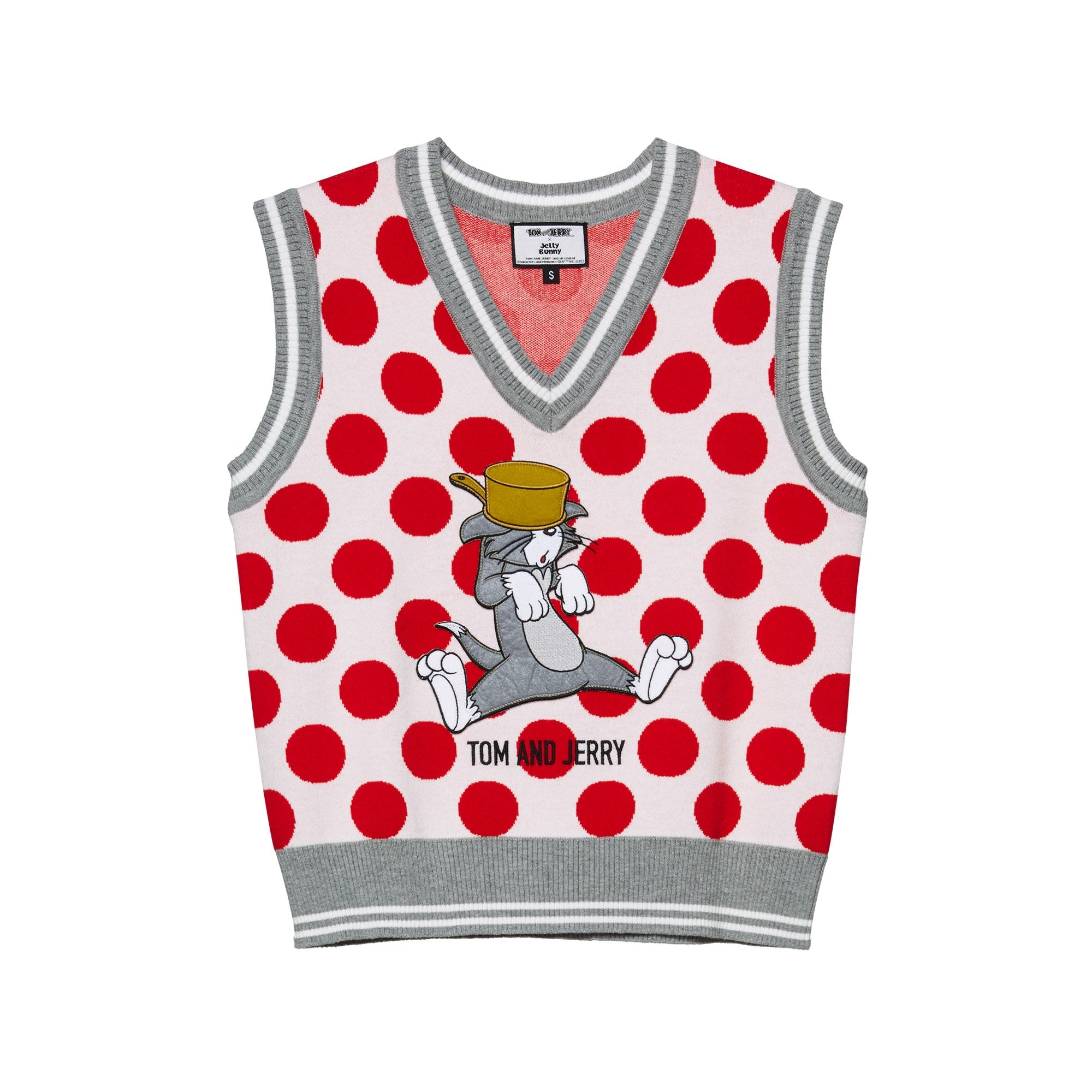 Tom and Jerry Polka-Dot Knit Vest Multi Color