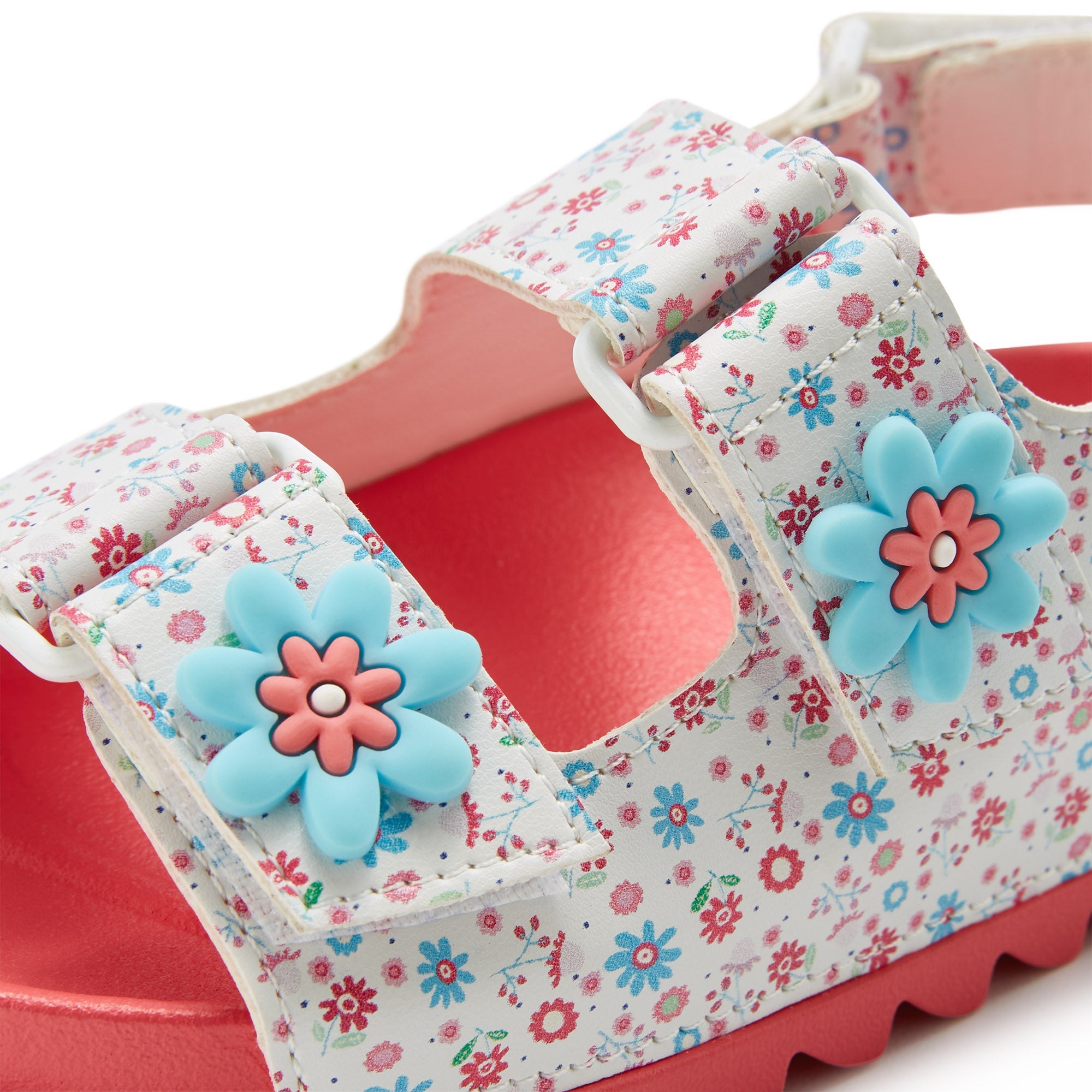 Mini Sporty Double Flat Sandals For Girls Multi Color