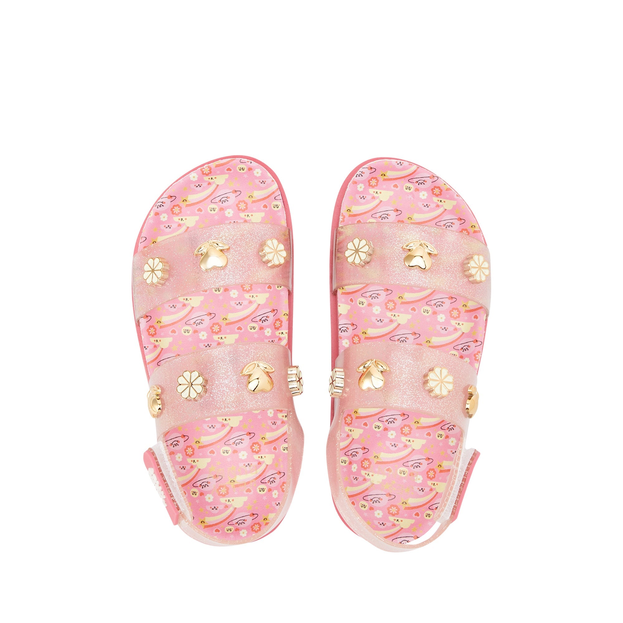 Mini Sporty Ava Flat Sandals For Girls Pink