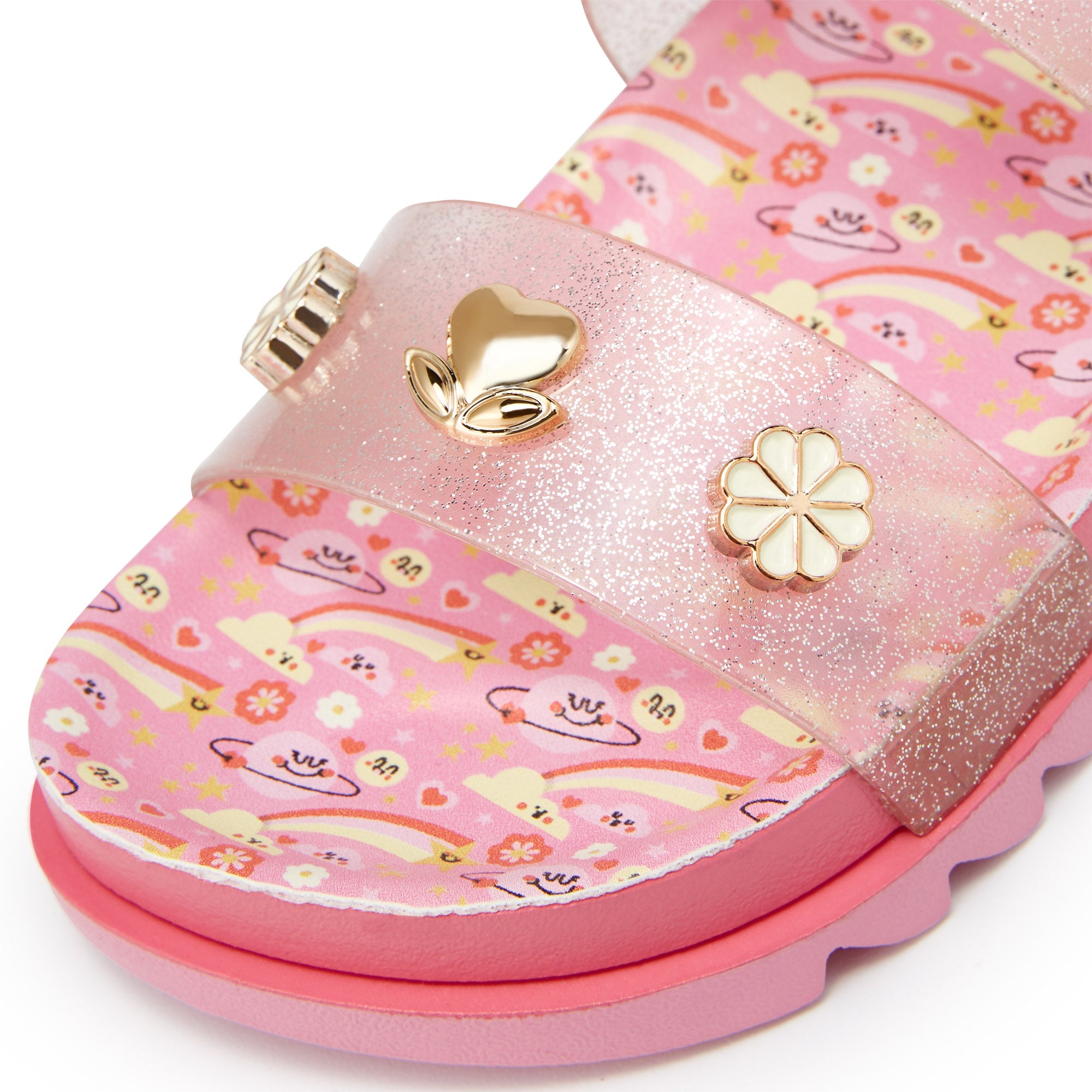 Mini Sporty Ava Flat Sandals For Girls Pink