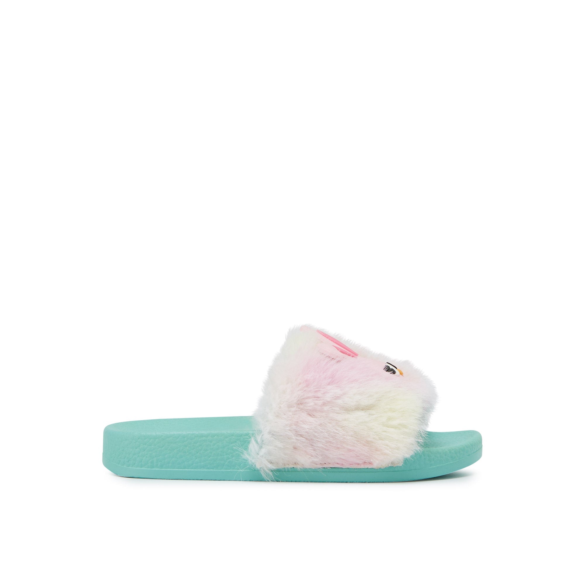 Mini Slide Marshmallow Flat Sandals Green