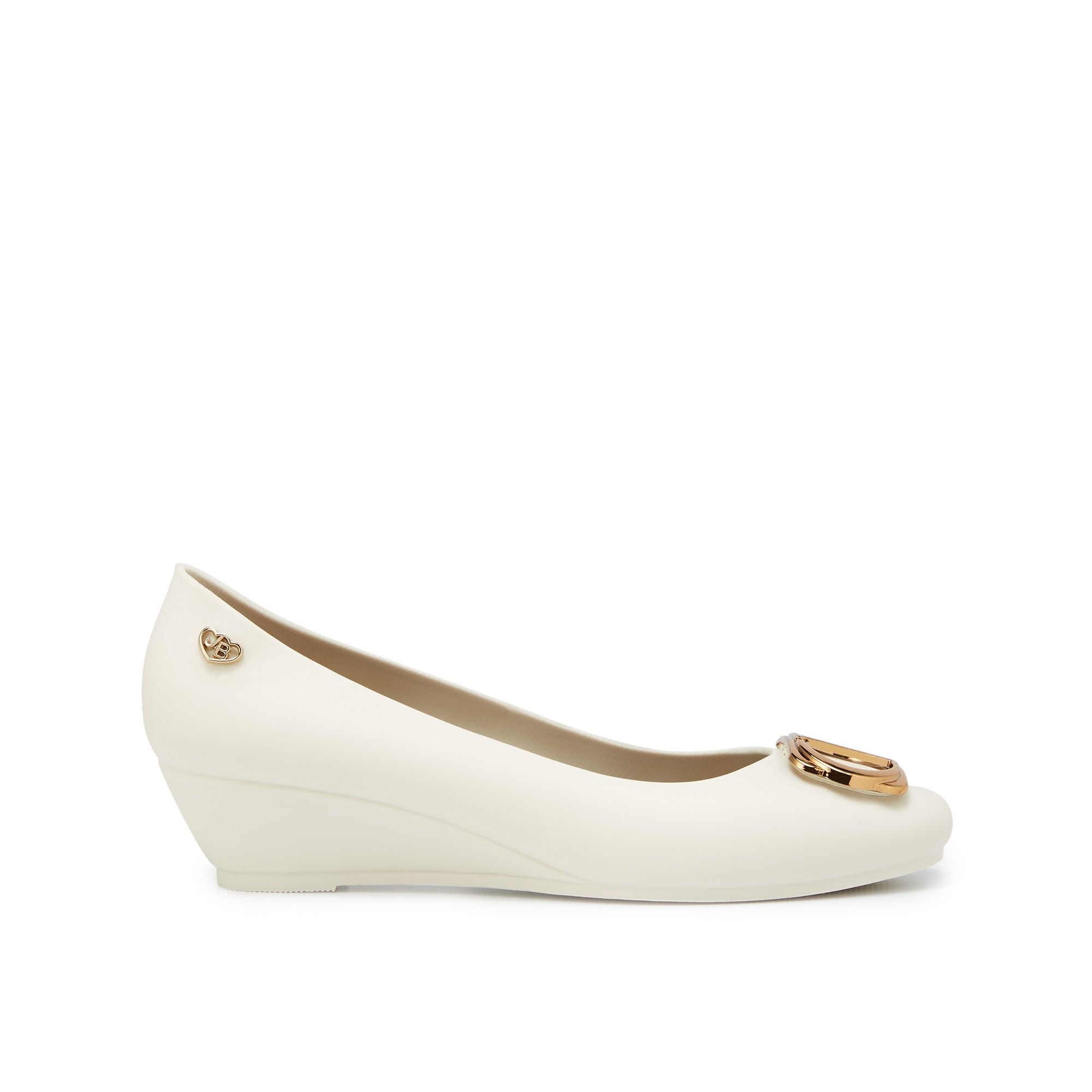 Yoyo Sanvi Platform Ballerinas White