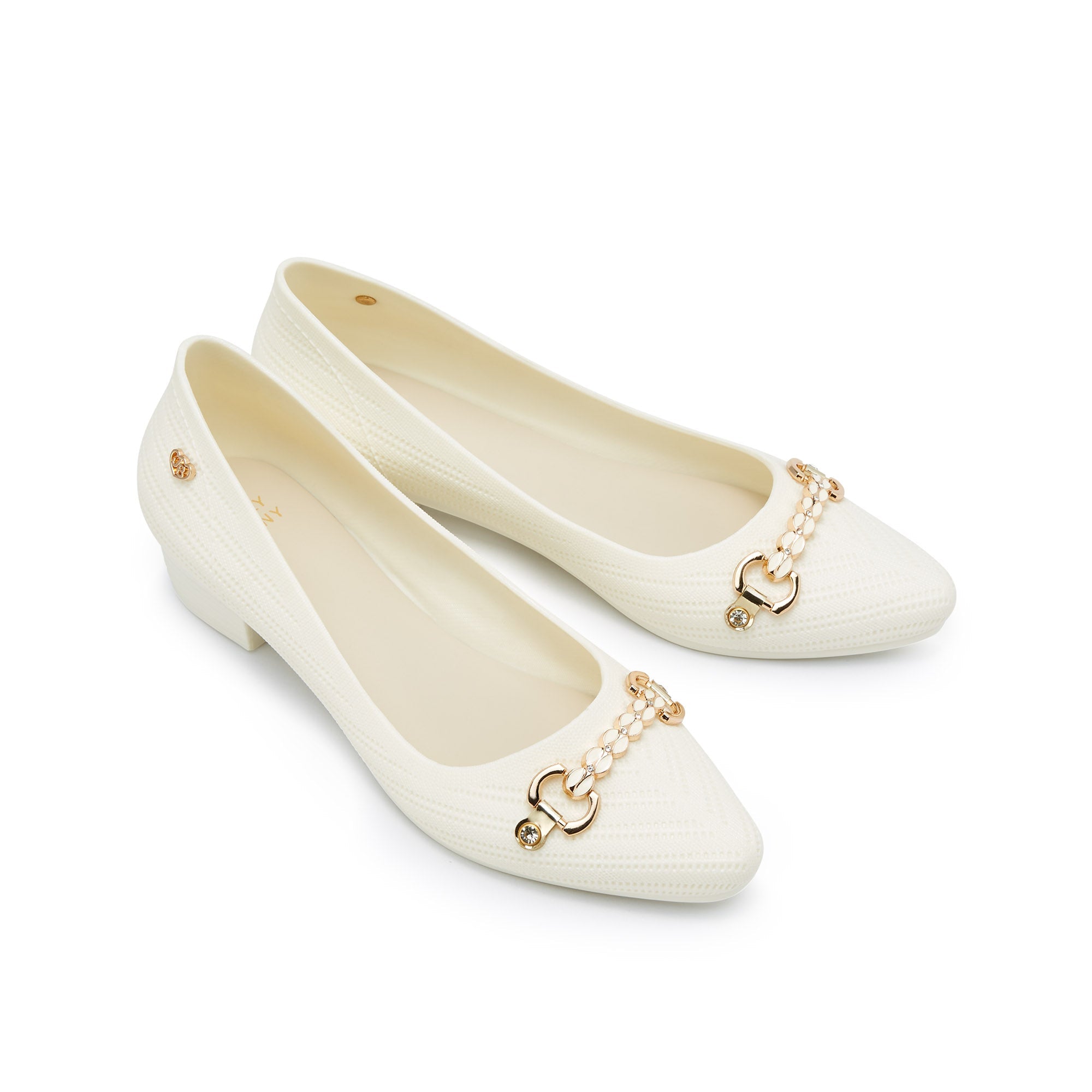 Fisk Augusta Low Heel Ballerinas Ivory