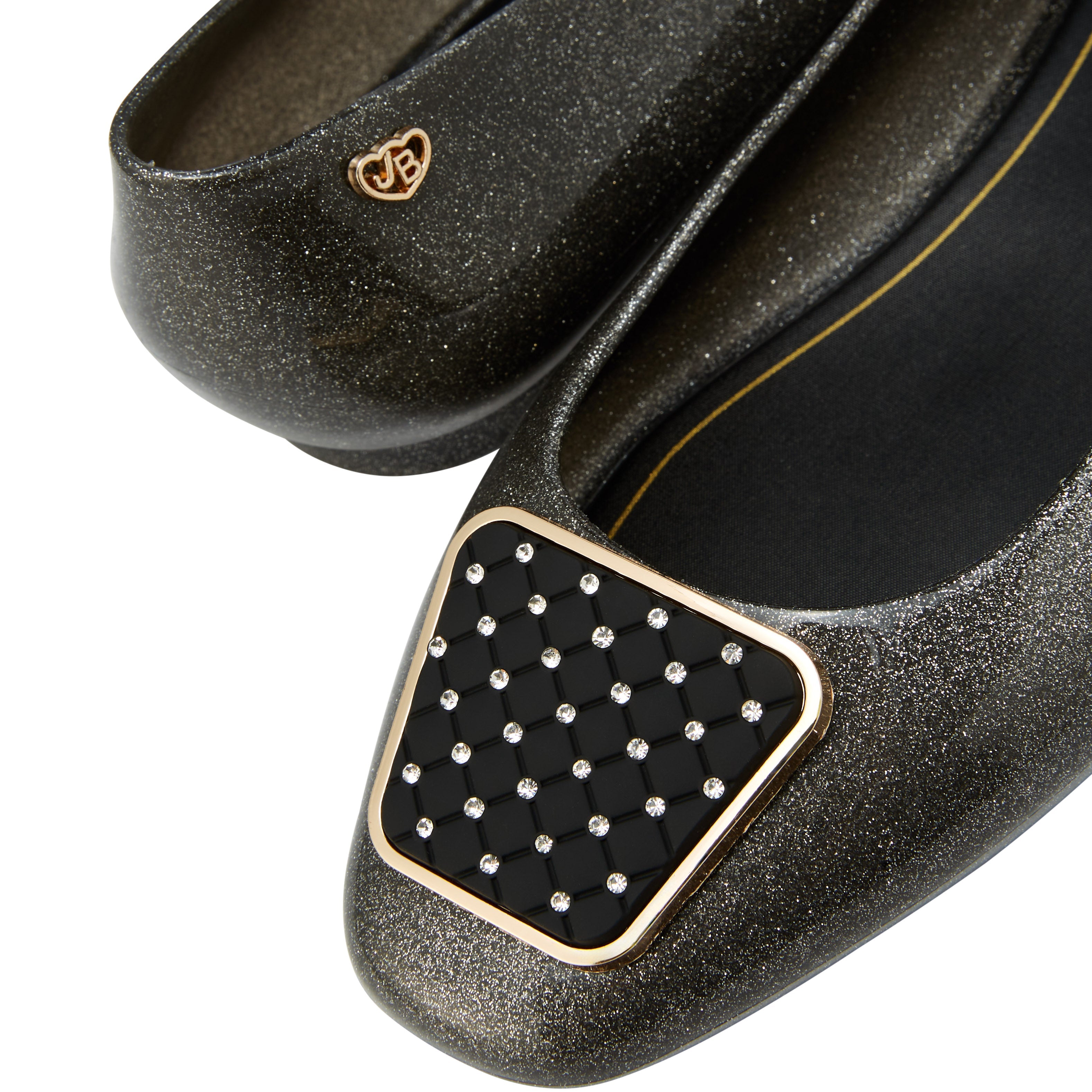 Cullen Willa Flat BallerinasGlitter Black