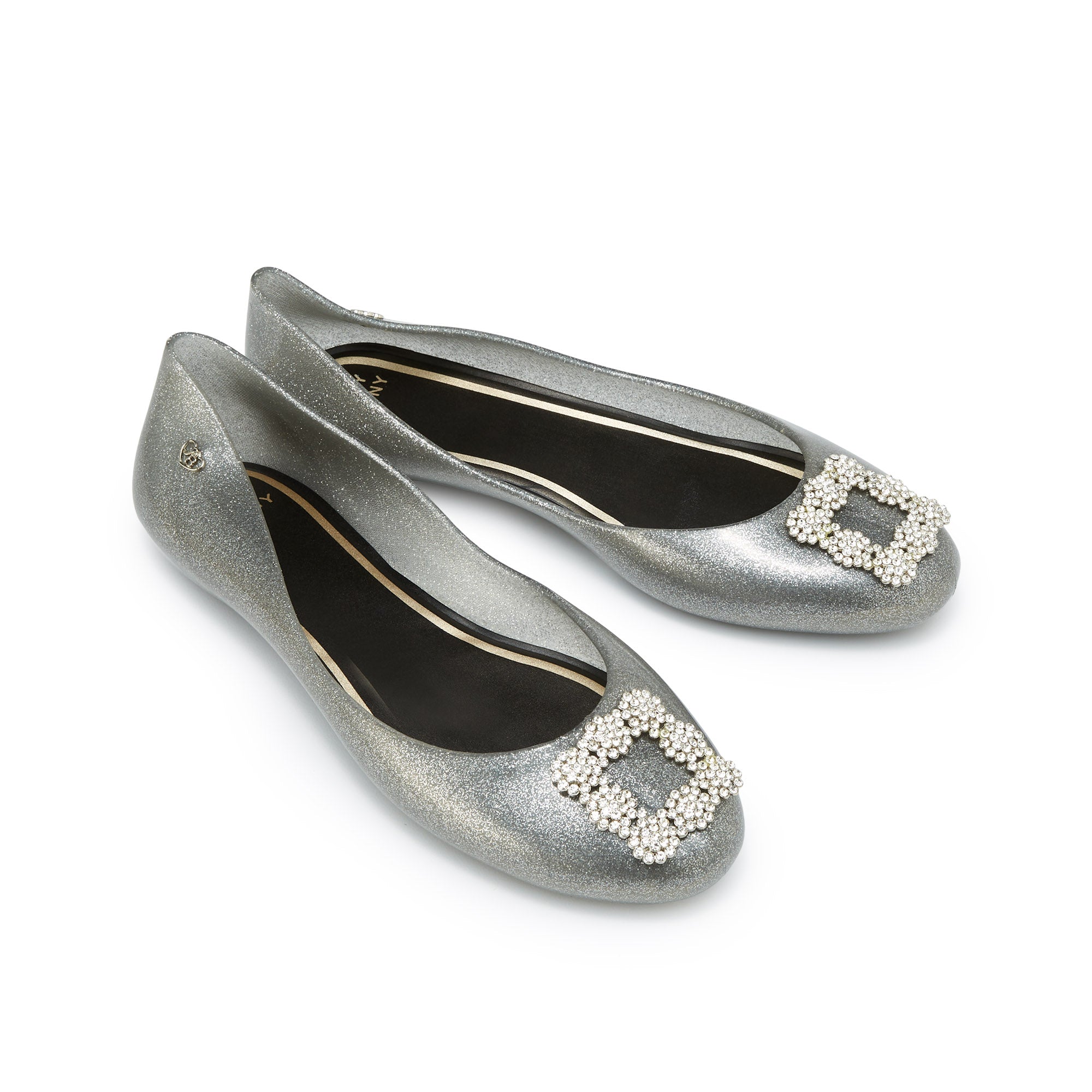 Melina Emmeline Flat Ballerinas Glitter Black