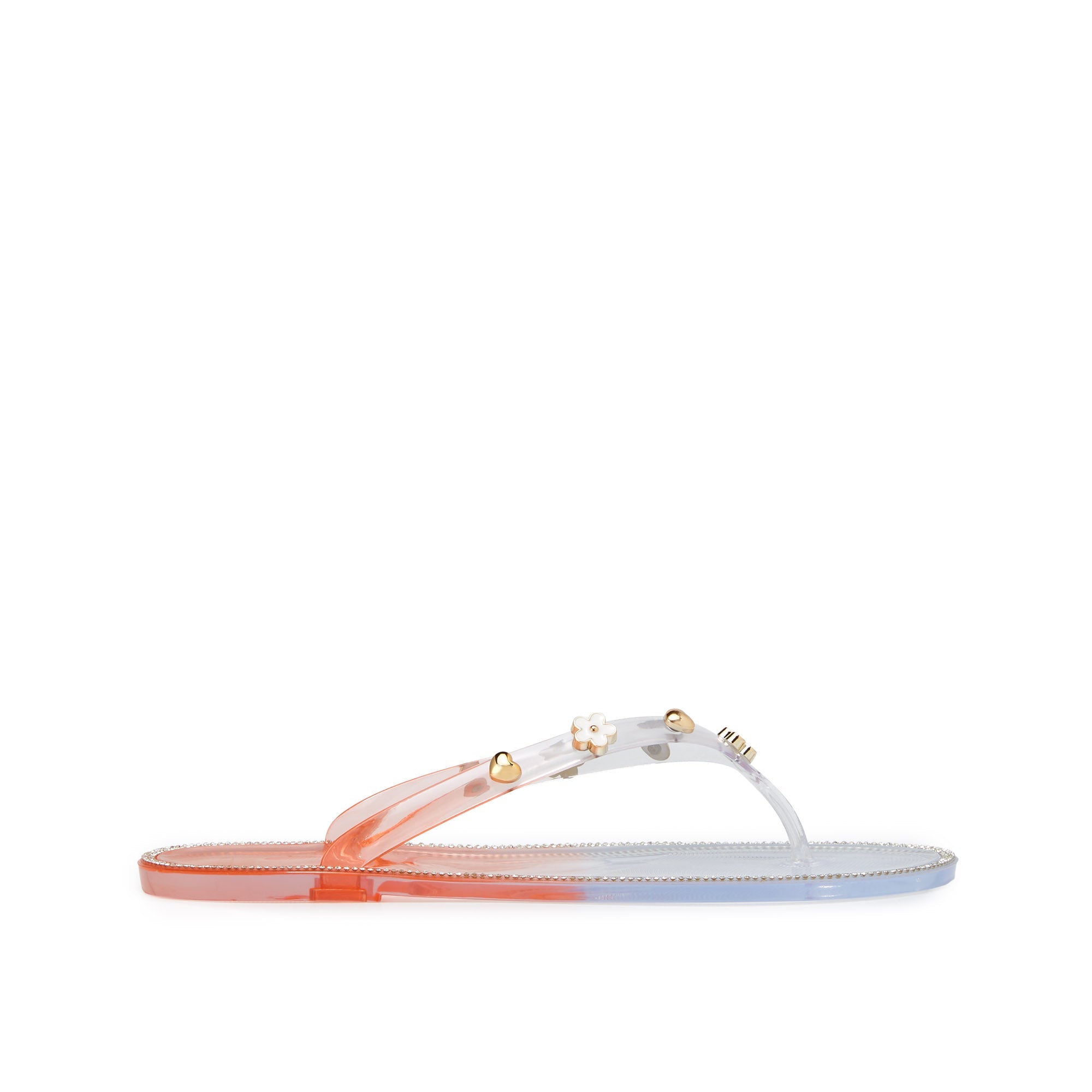 Hibino Flat Sandals Orange