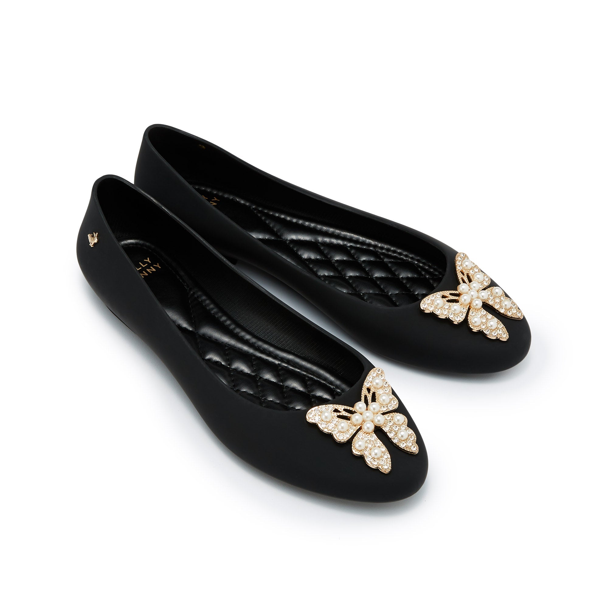 Ronan Butterfly Flat Ballerinas Black