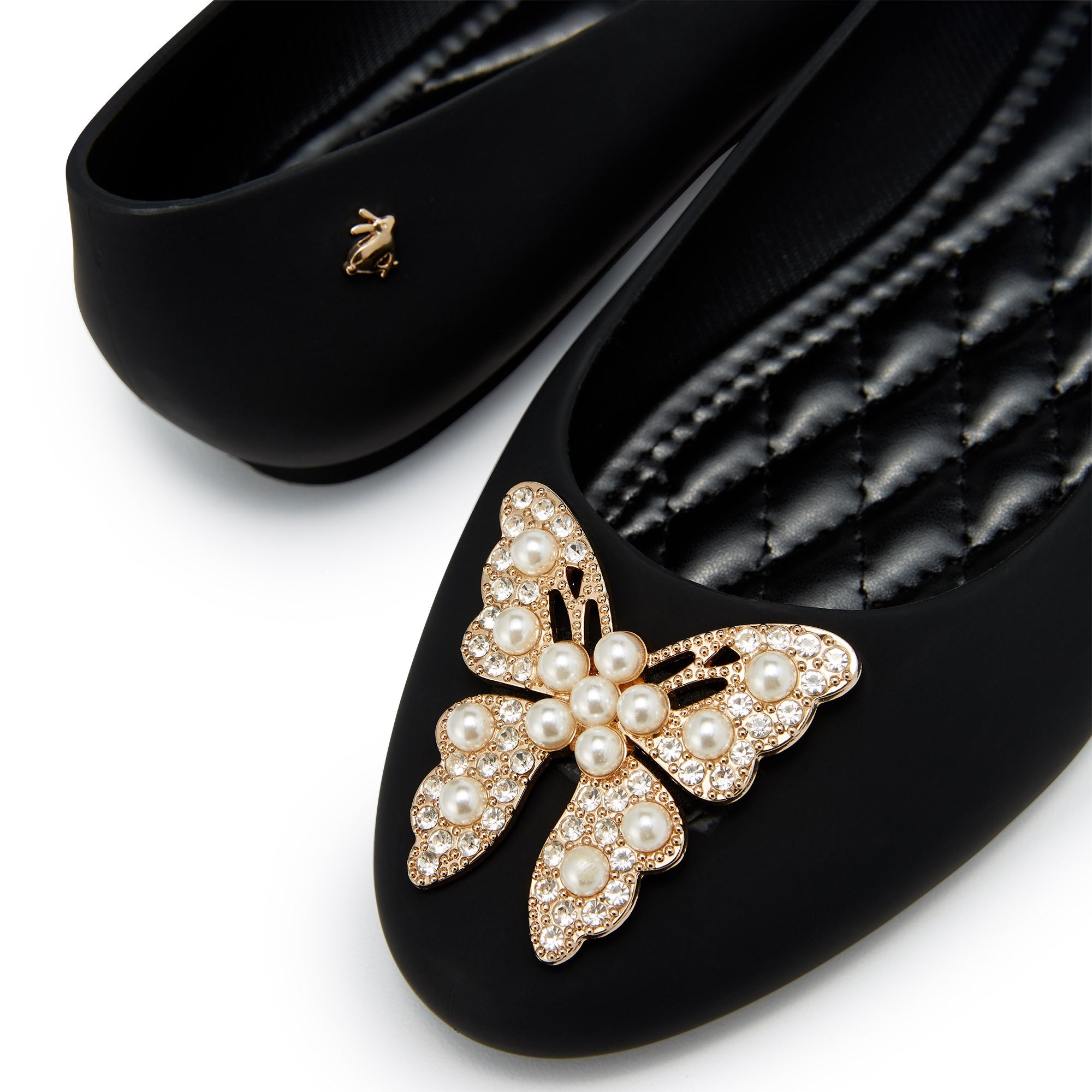 Ronan Butterfly Flat Ballerinas Black