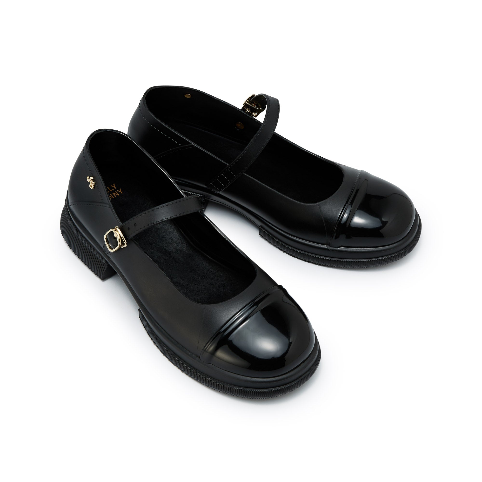 Rory Bright Platform Mary Janes Black