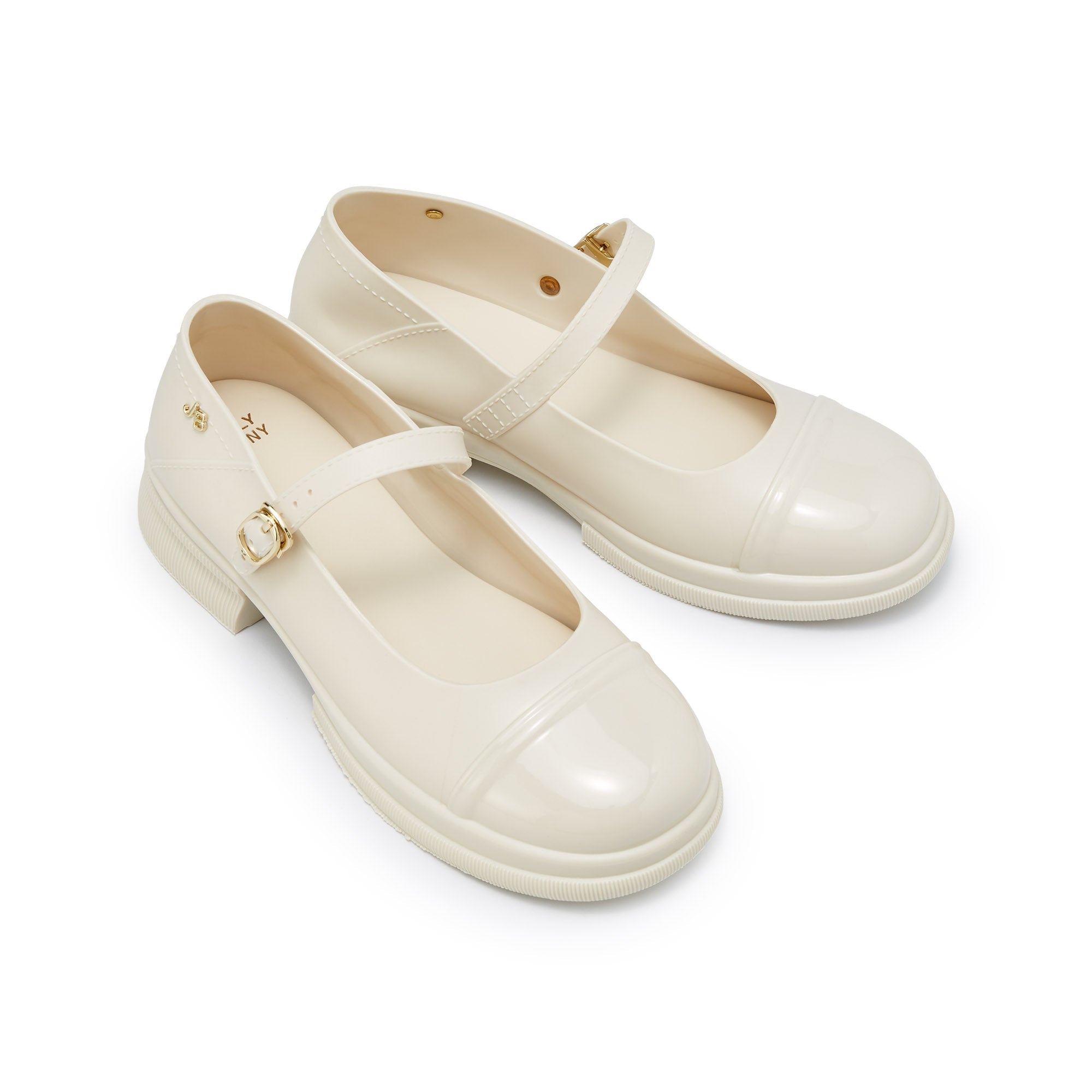 Rory Bright Platform Mary Janes Ivory