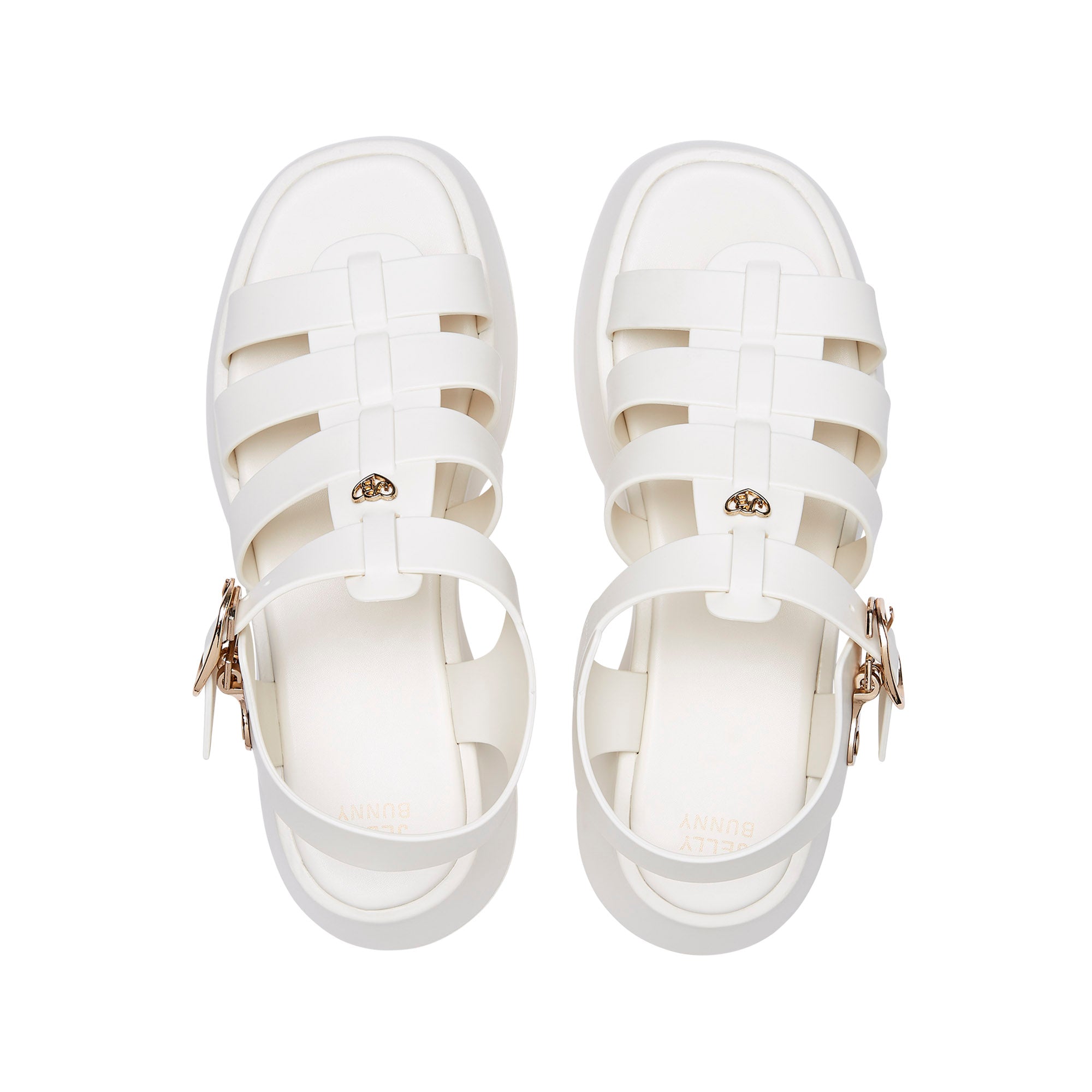 Sanretsu Platform Sandals White