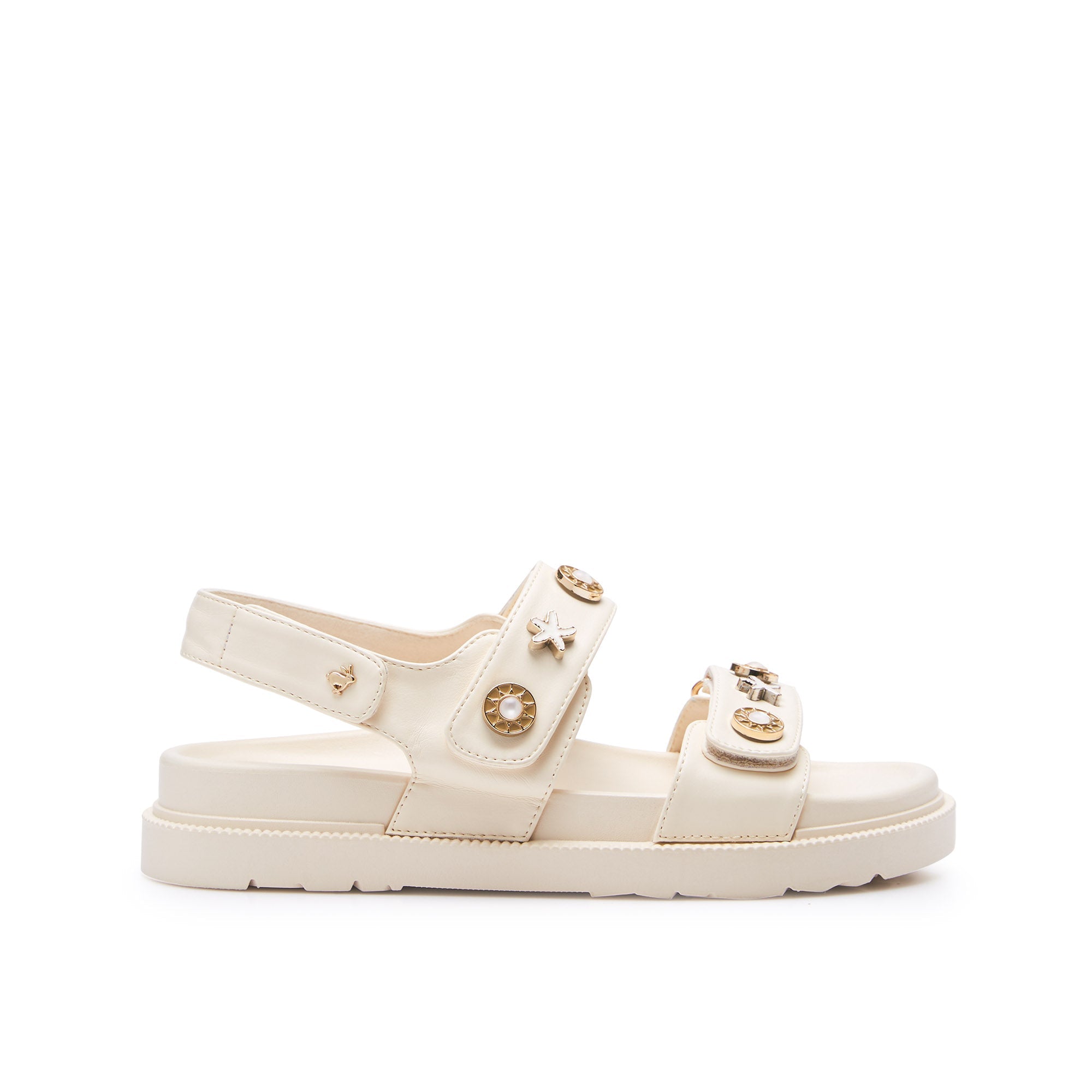 Manjiro Flat Sandals White