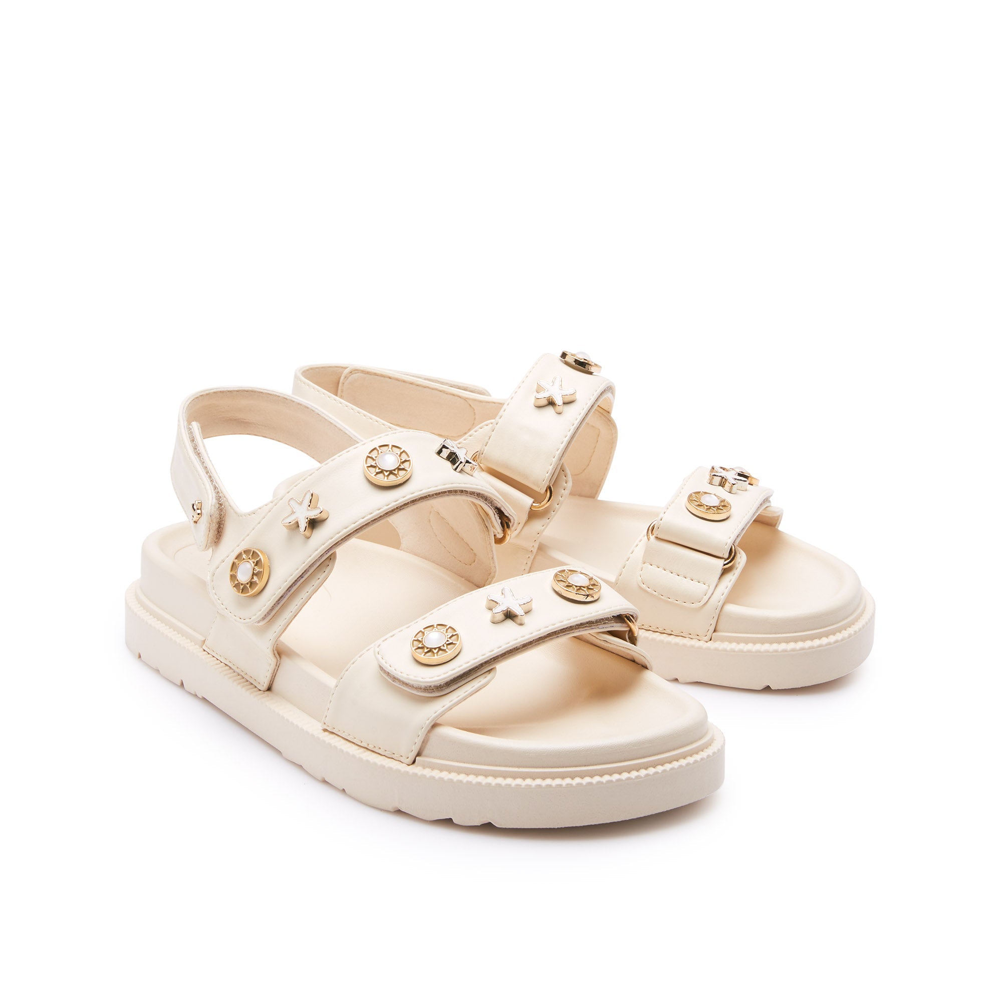 Manjiro Flat Sandals White