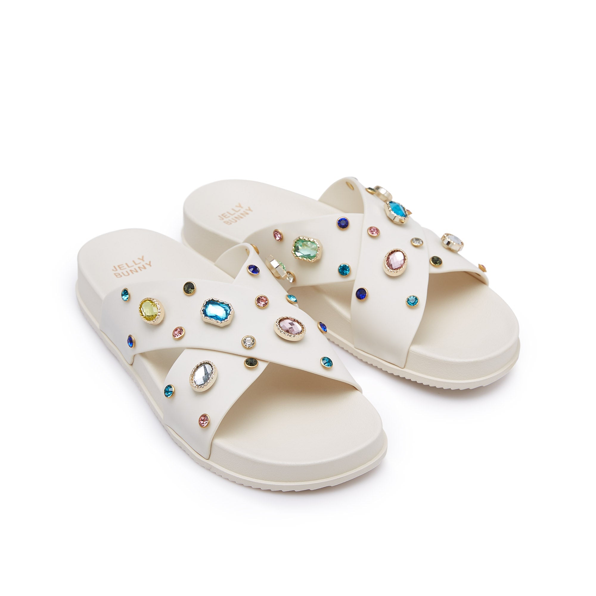 Enoteca Flat Sandals Ivory