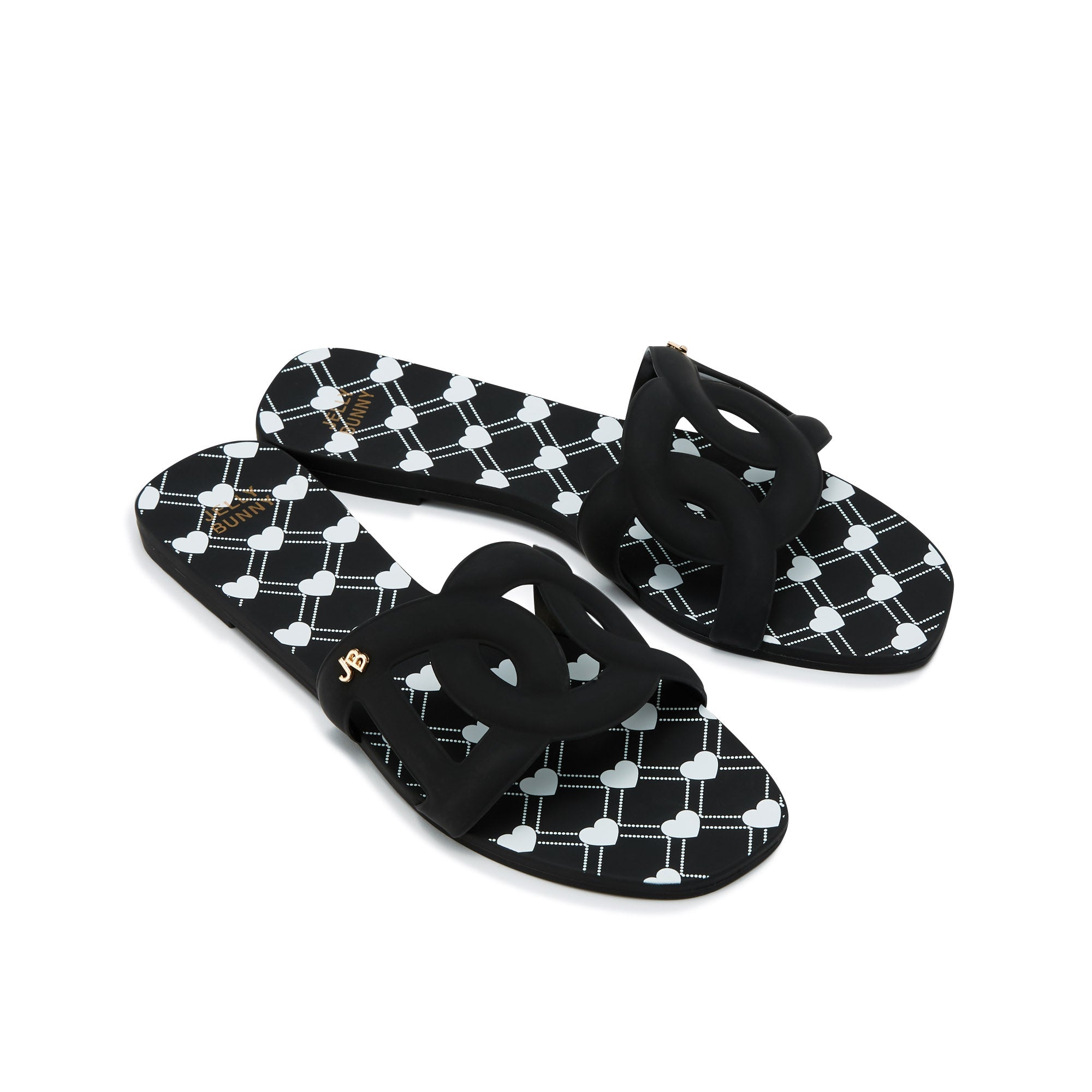 Grase Nancy Flat Sandals Black