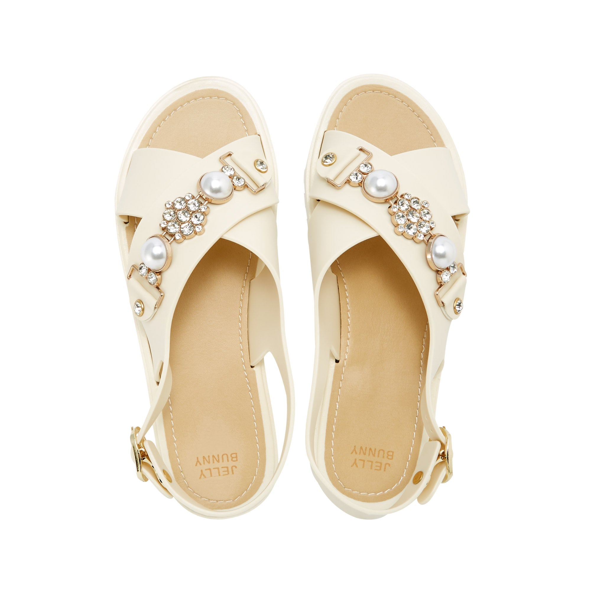 Snug Clay Flat Sandals Beige