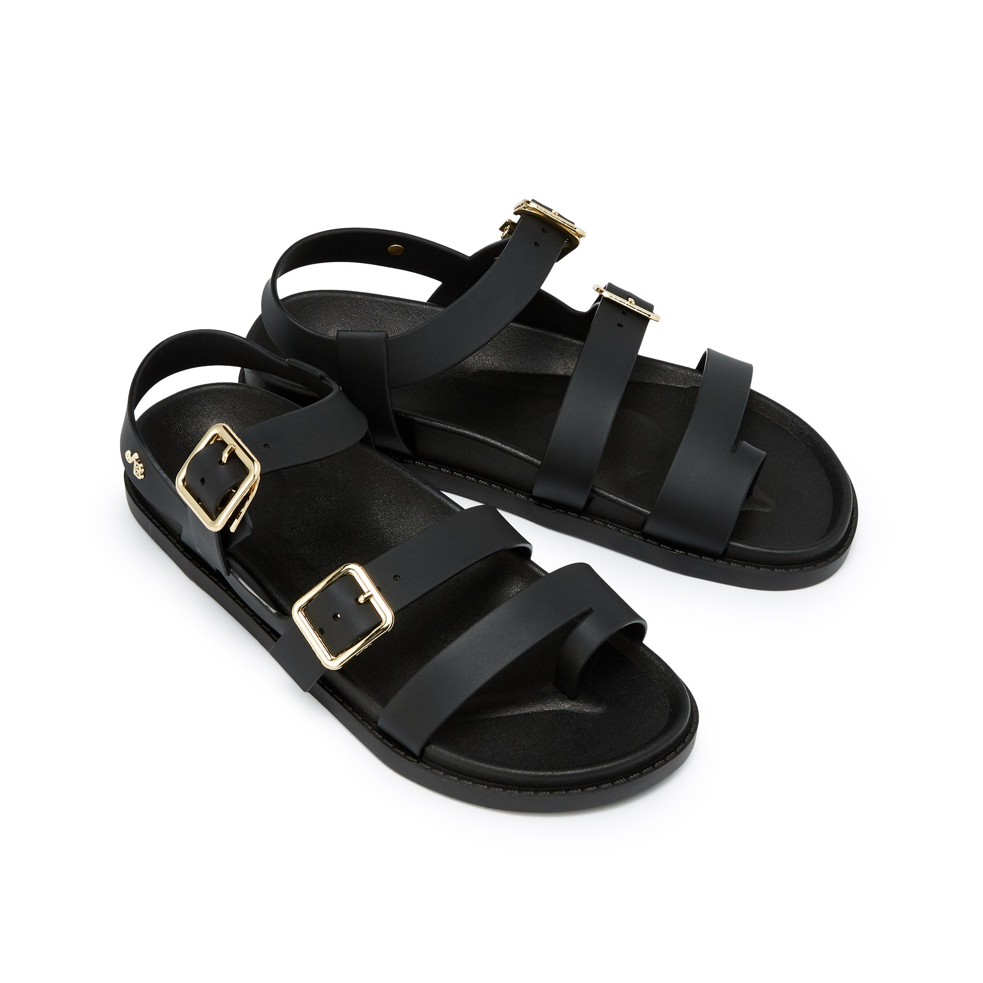 Agustina Flat Sandals Black